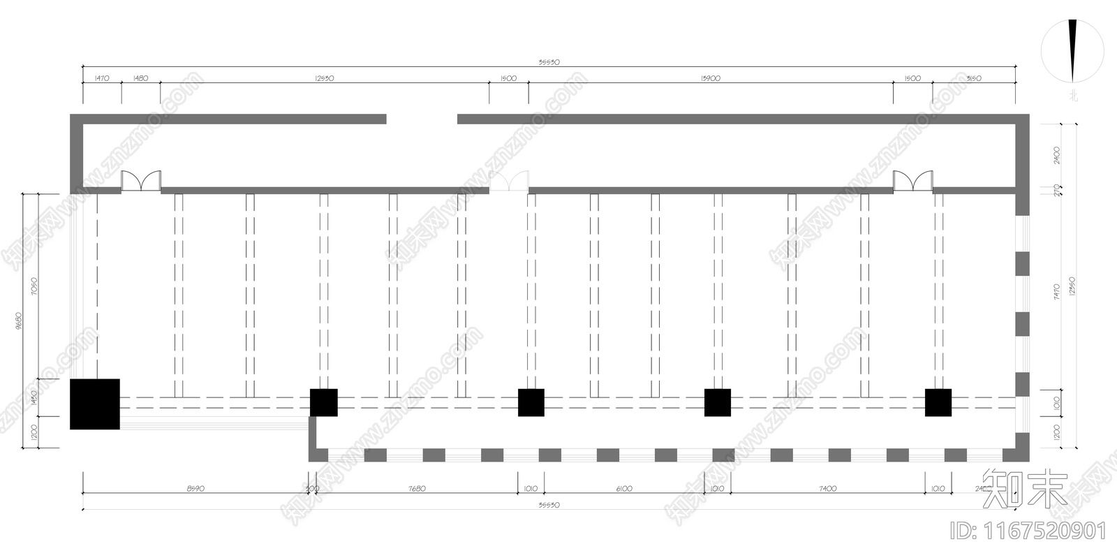 现代办公室cad施工图下载【ID:1167520901】