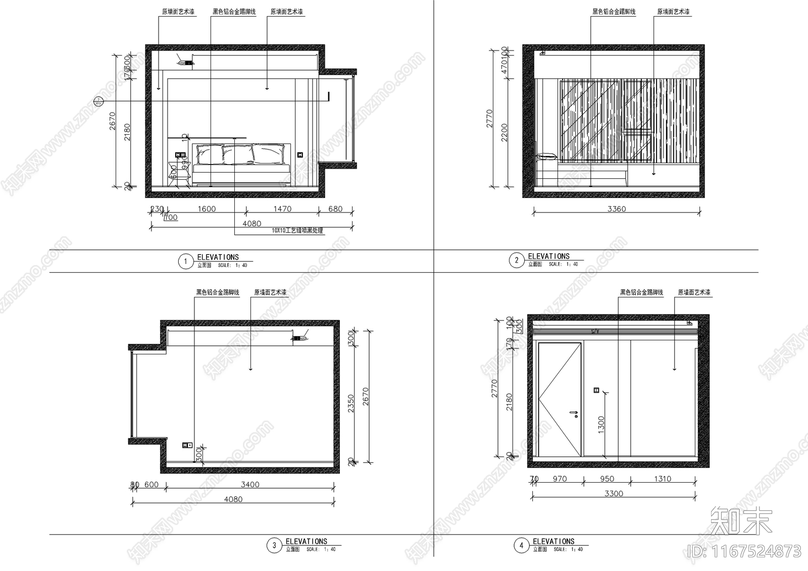 现代整体家装空间cad施工图下载【ID:1167524873】