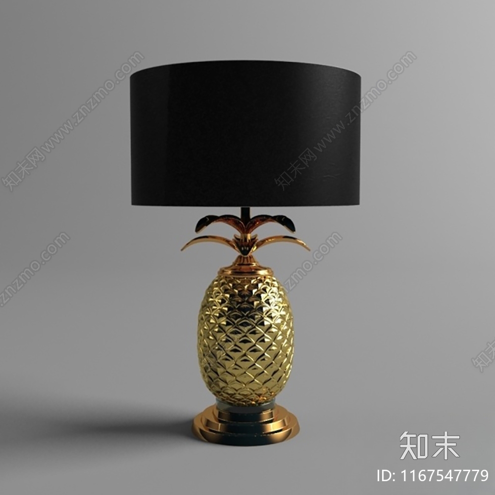 现代美式台灯3D模型下载【ID:1167547779】