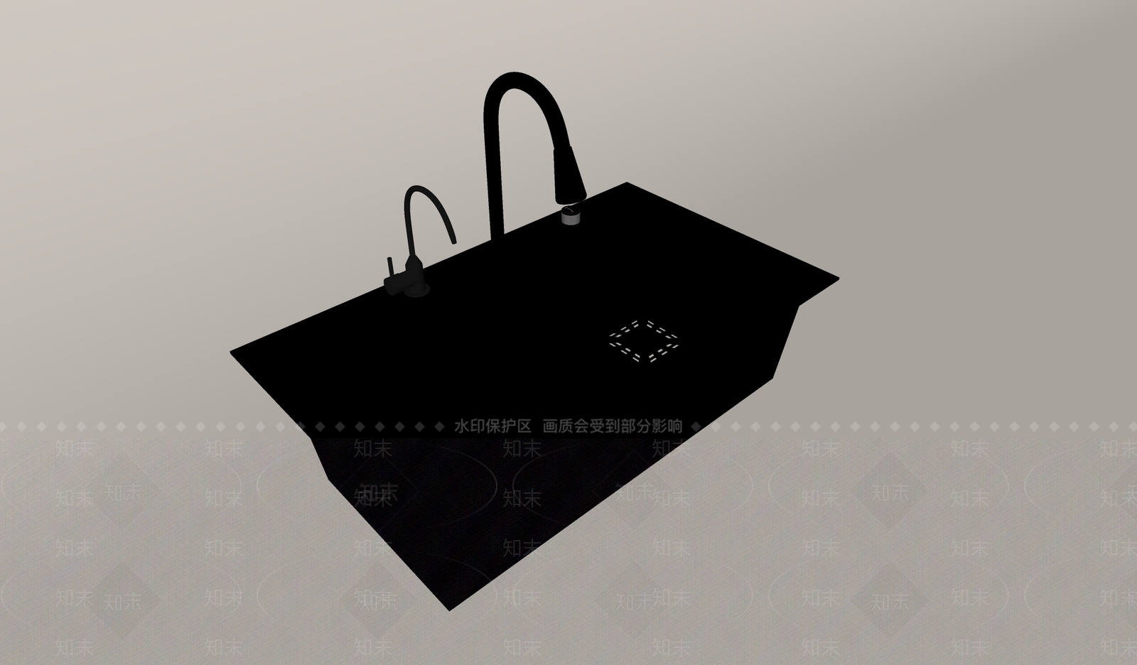 现代水槽SU模型下载【ID:1167548014】