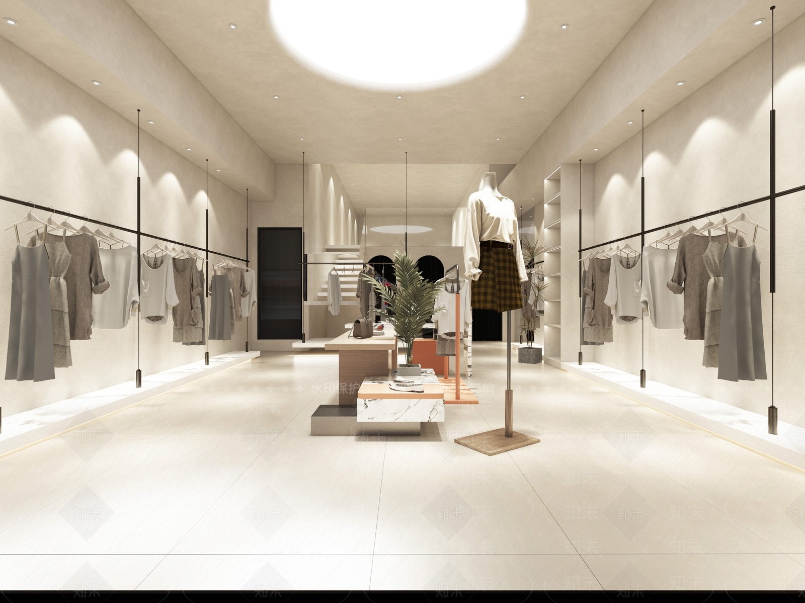 现代轻奢服装店3D模型下载【ID:1167558387】