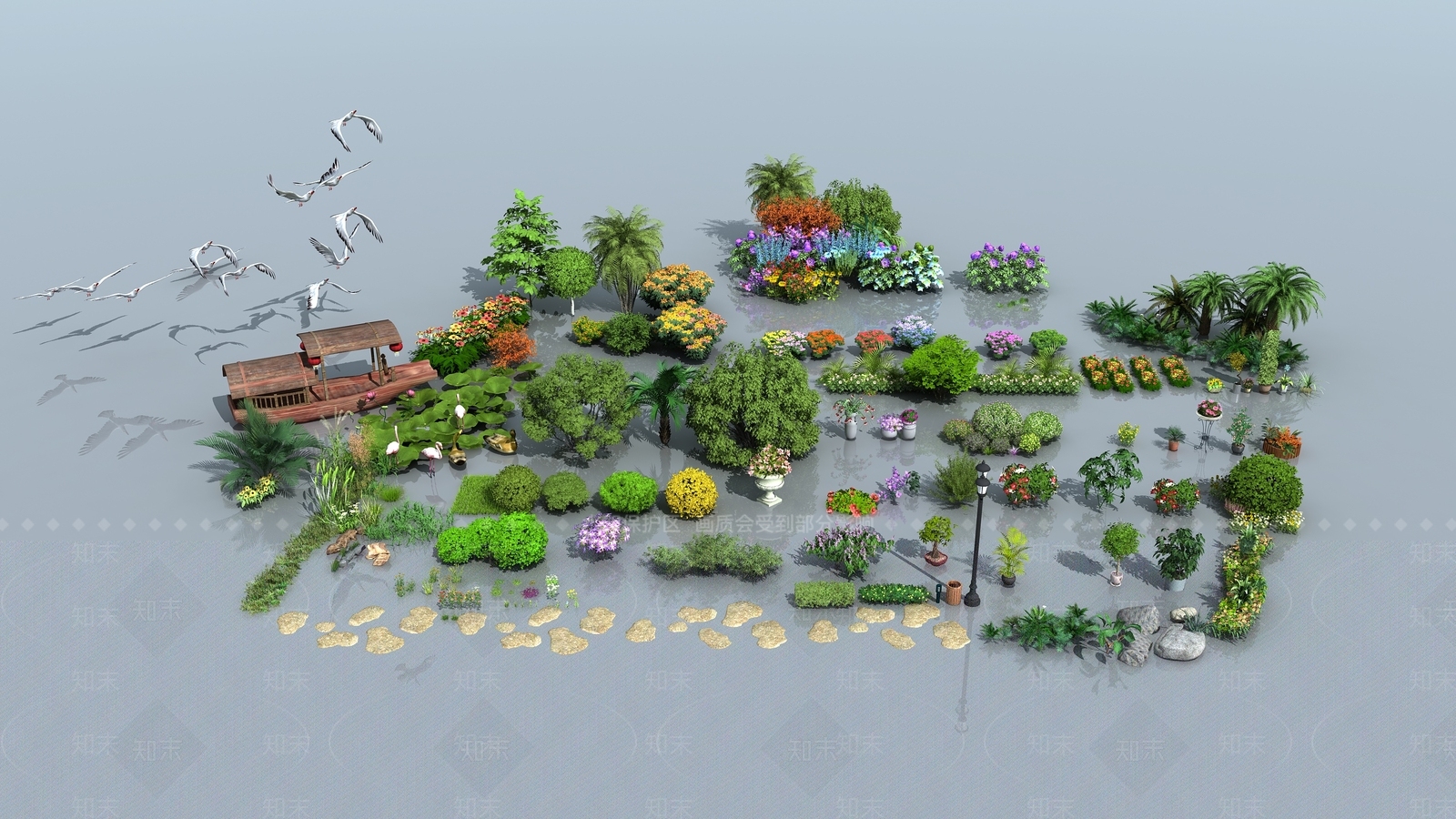 水生植物3D模型下载【ID:1167558706】
