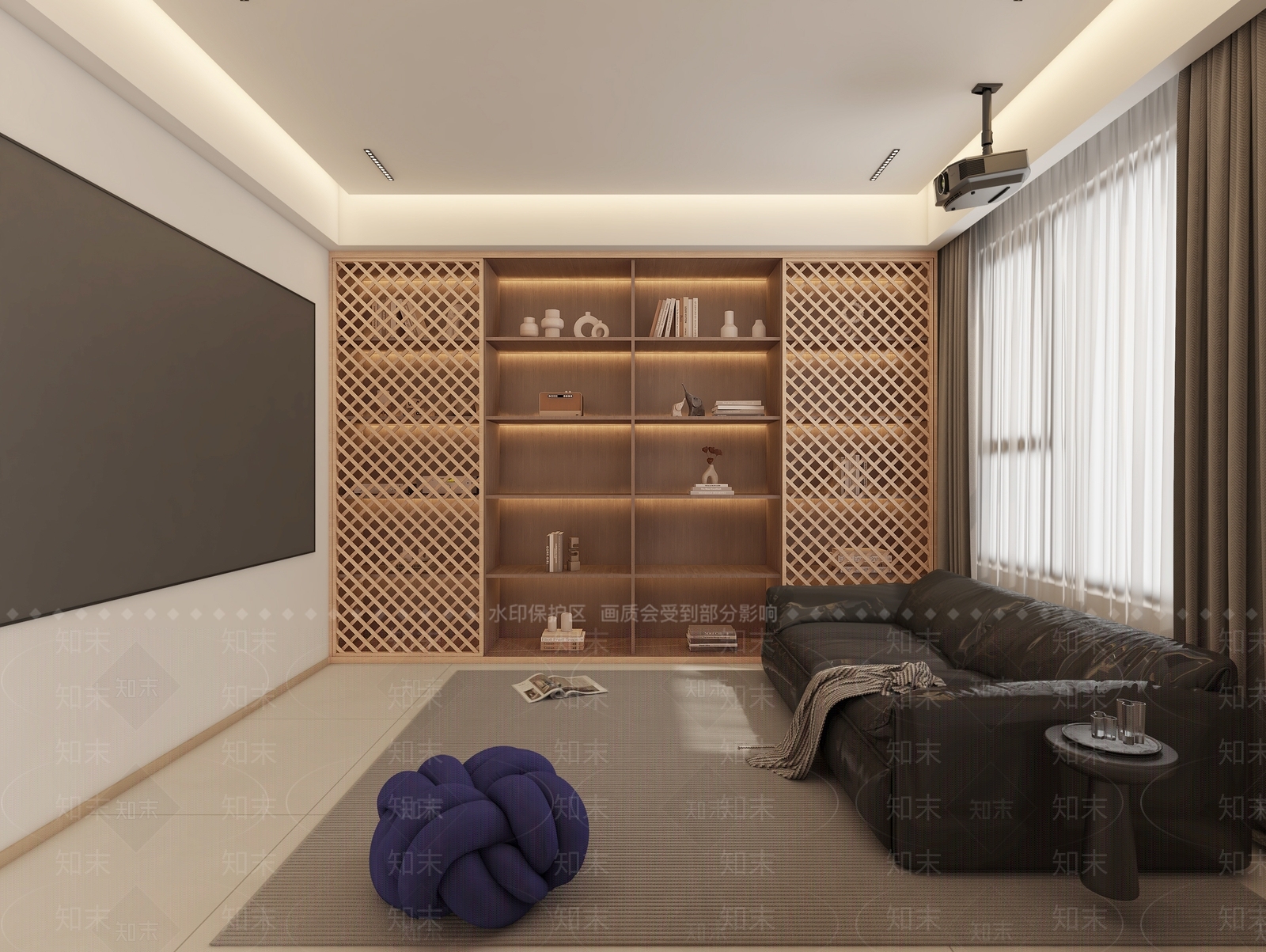 现代影音室3D模型下载【ID:1167560325】