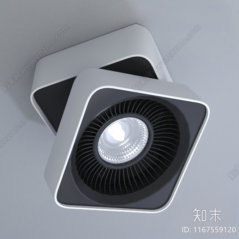 现代吸顶灯3D模型下载【ID:1167559120】