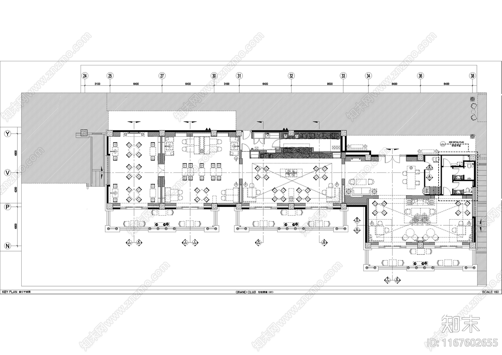 新中式民宿建筑cad施工图下载【ID:1167602655】