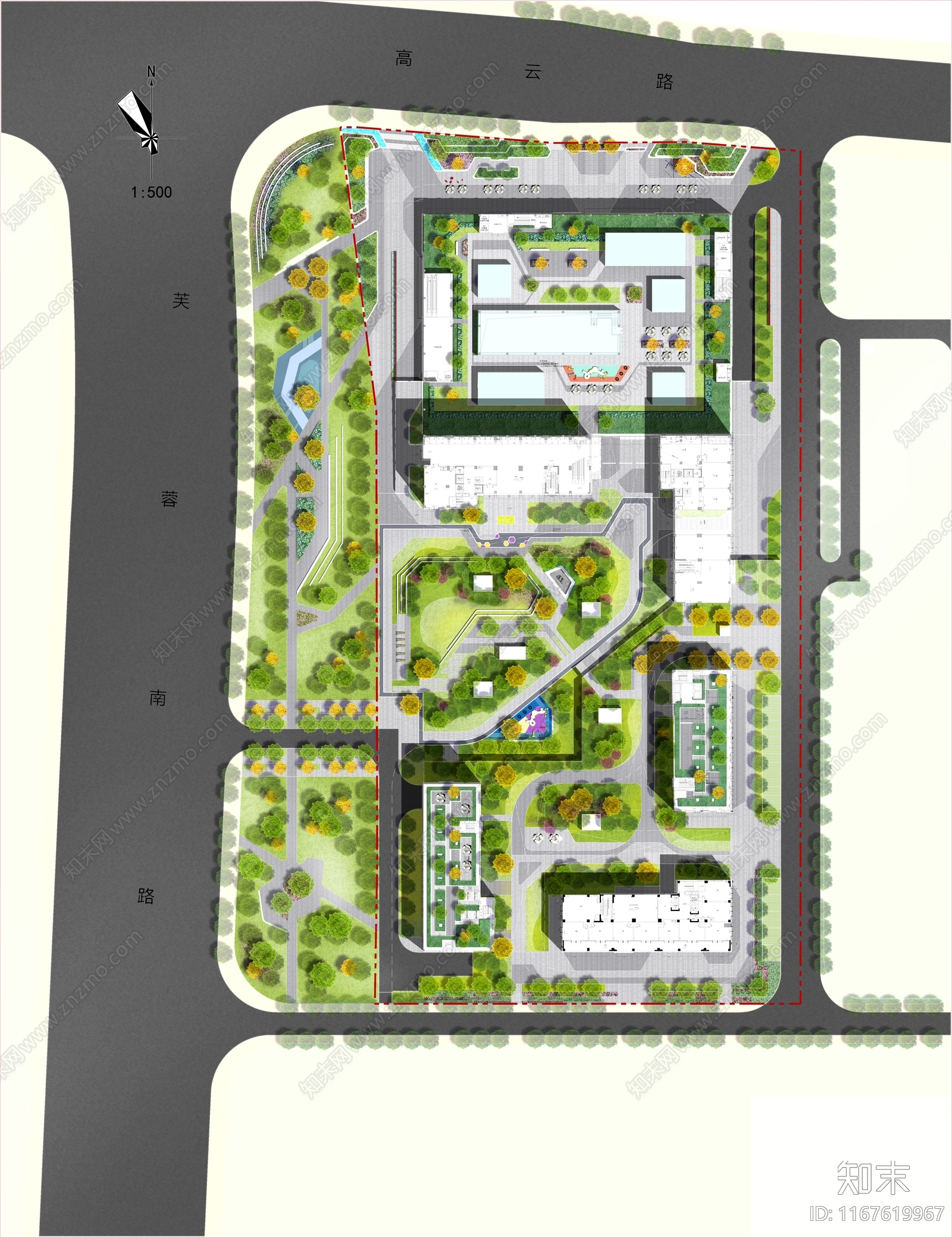 现代景观彩平图下载【ID:1167619967】