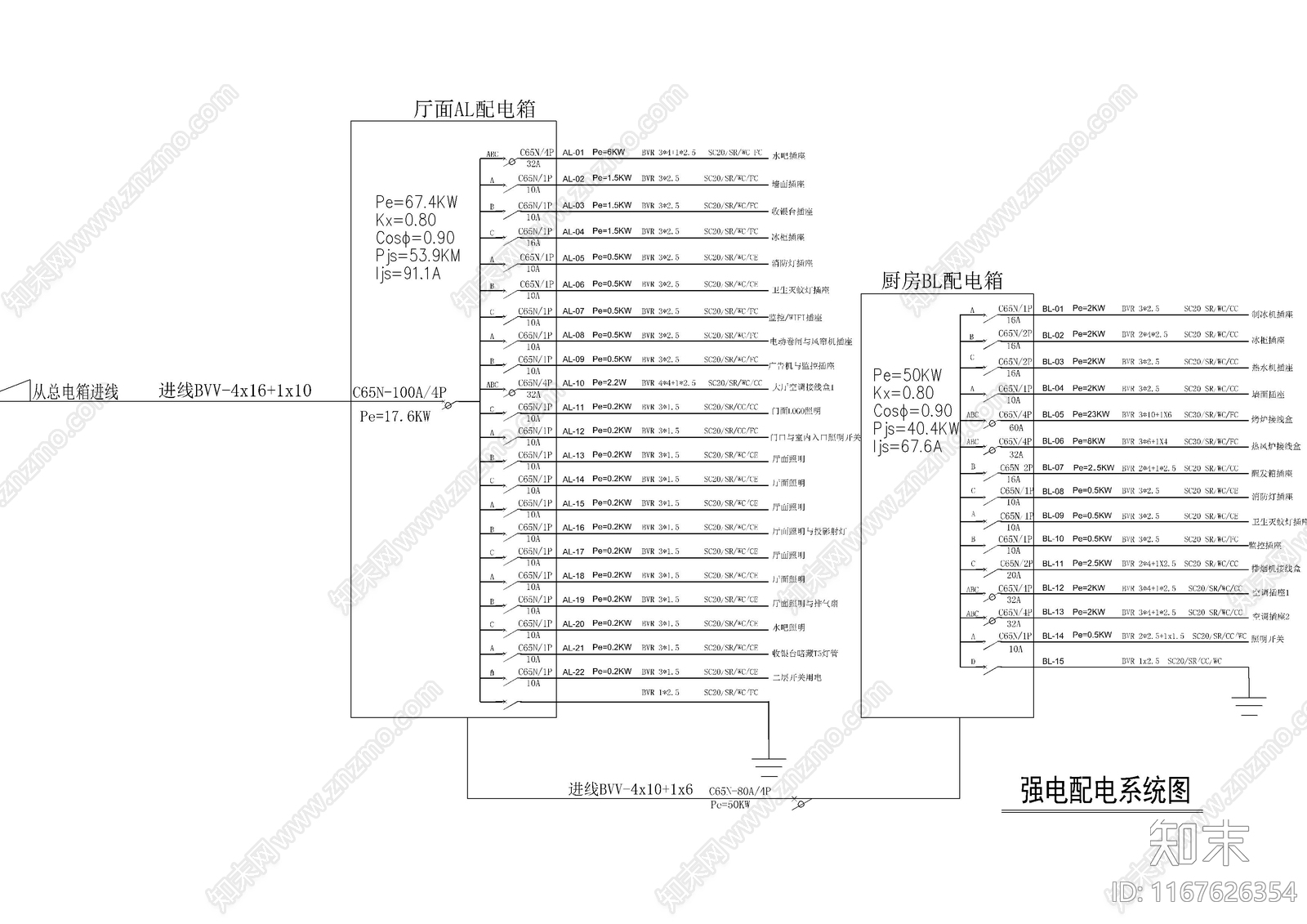 现代面包店施工图下载【ID:1167626354】