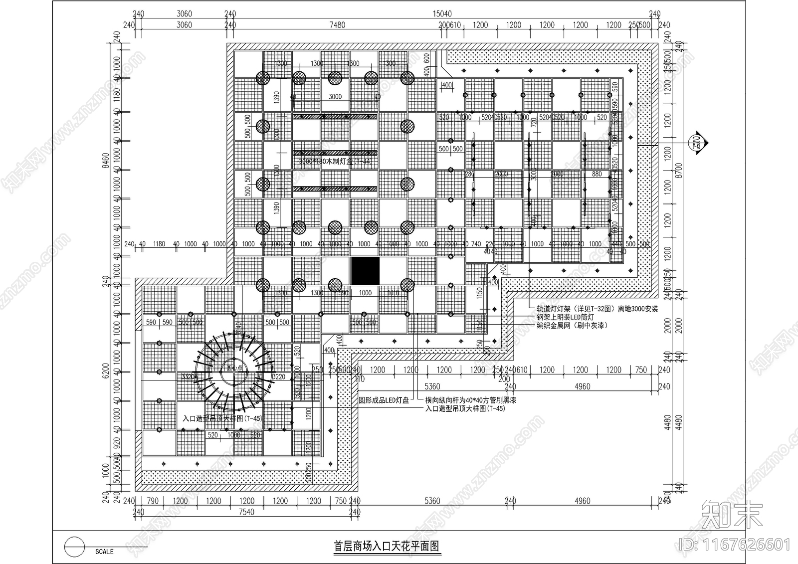 现代超市cad施工图下载【ID:1167626601】