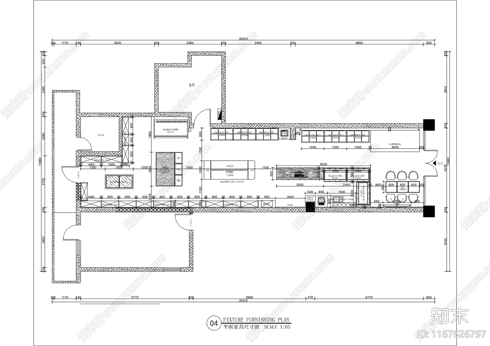 现代超市cad施工图下载【ID:1167626797】