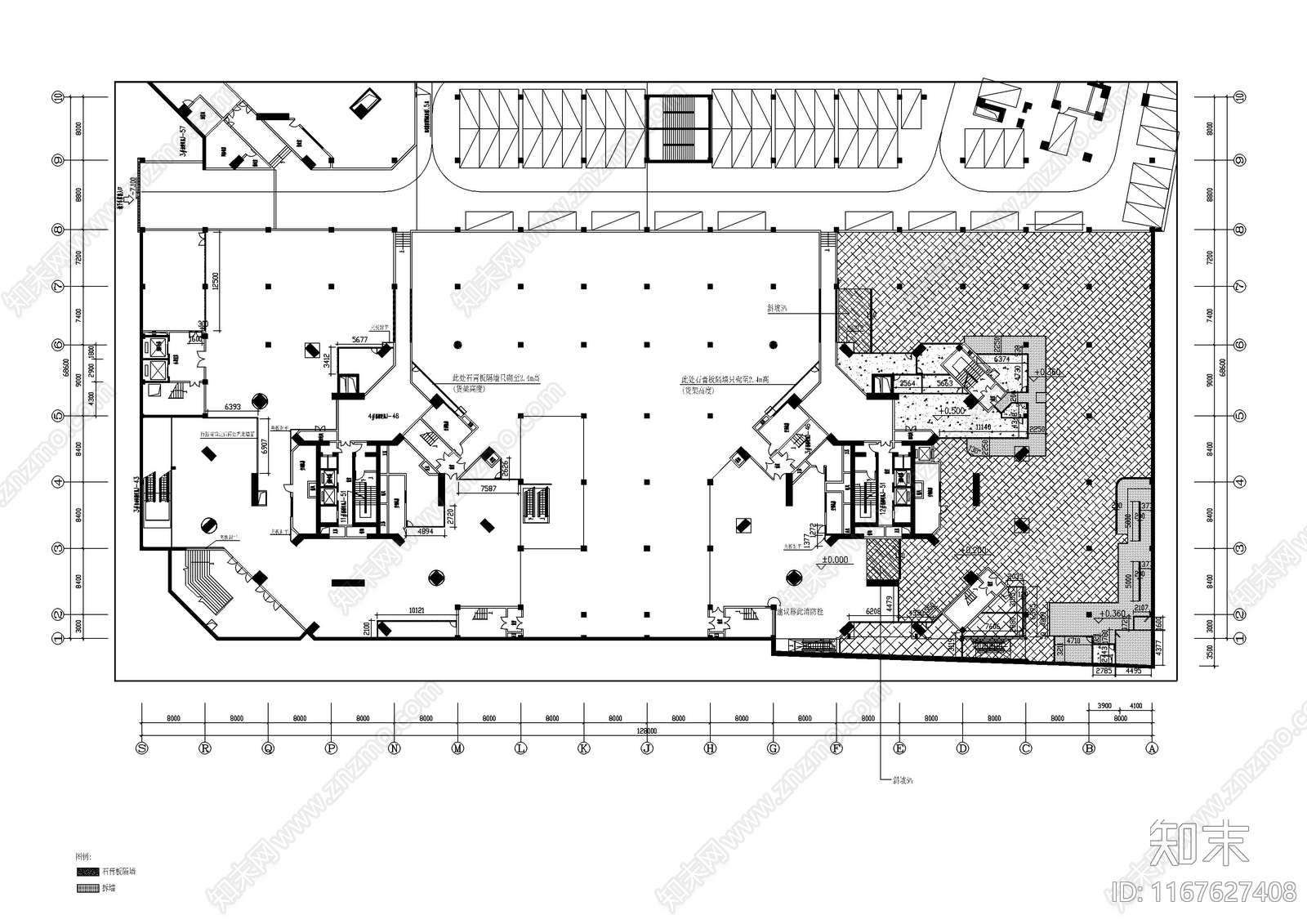 现代超市cad施工图下载【ID:1167627408】