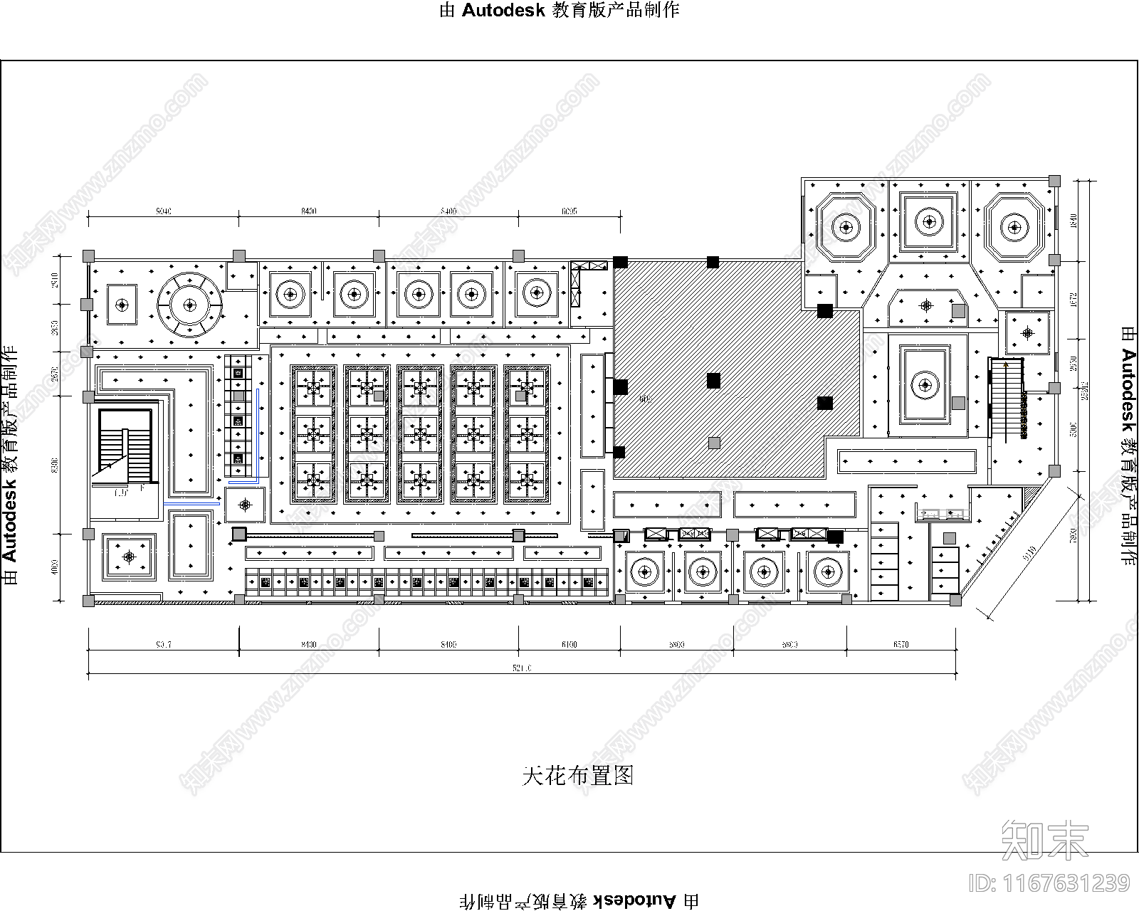 现代新中式中餐厅cad施工图下载【ID:1167631239】