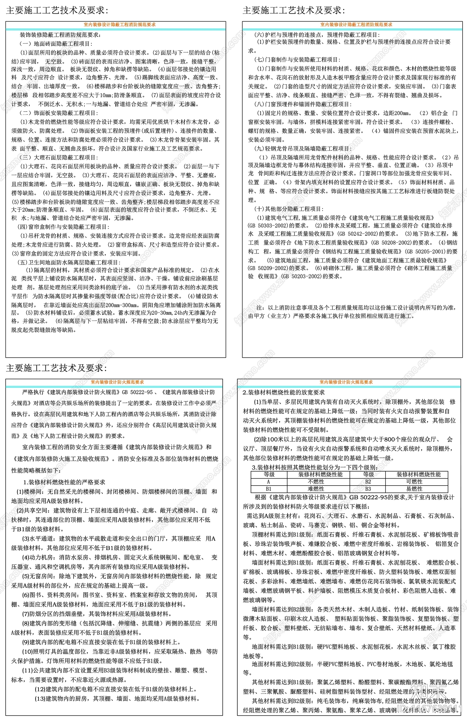 现代设计说明cad施工图下载【ID:1167639111】