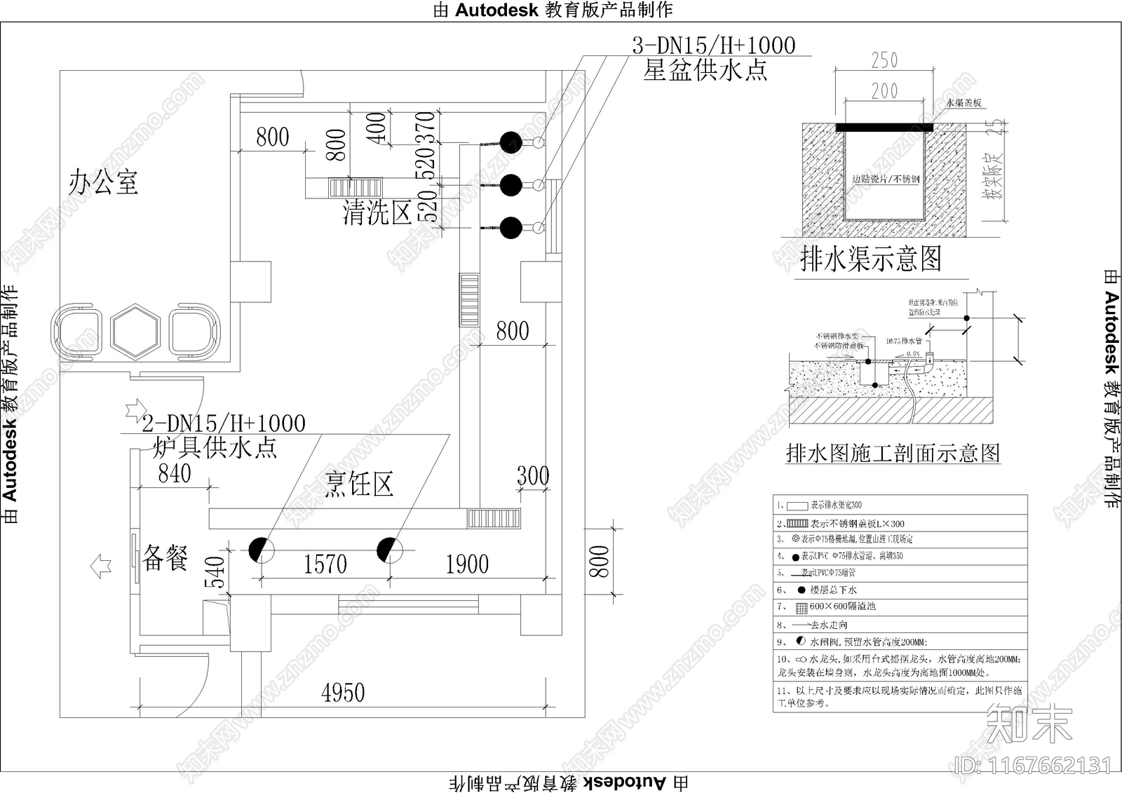 现代后厨施工图下载【ID:1167662131】