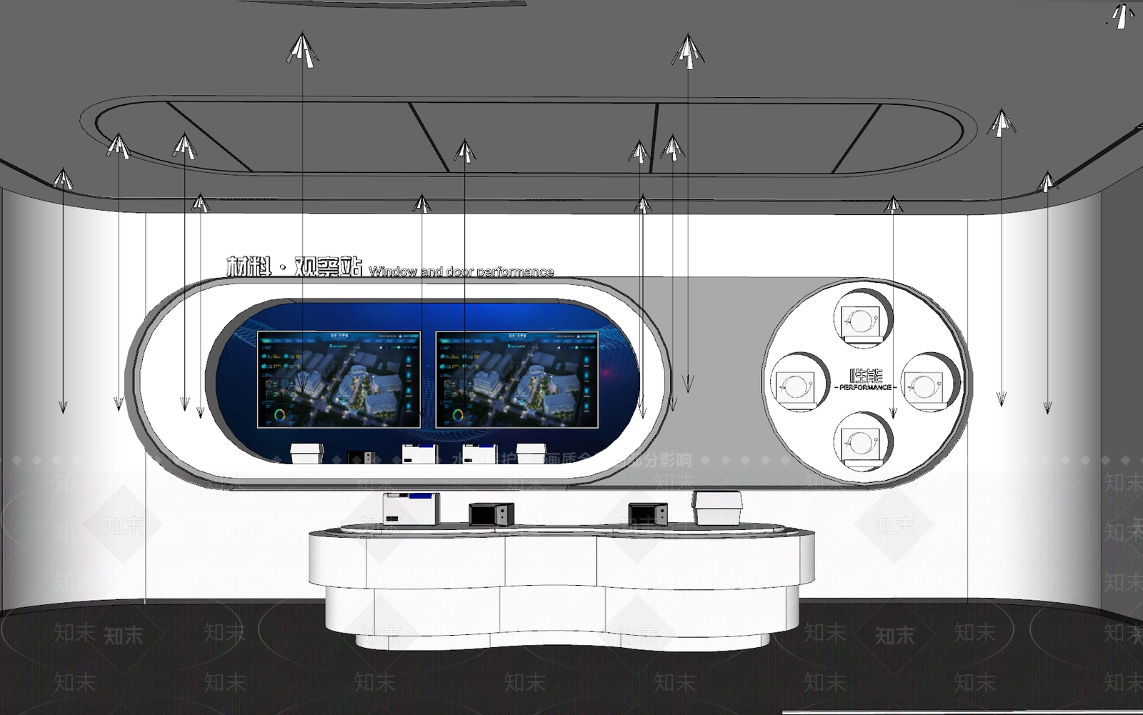 现代极简其他文化空间SU模型下载【ID:1167663631】