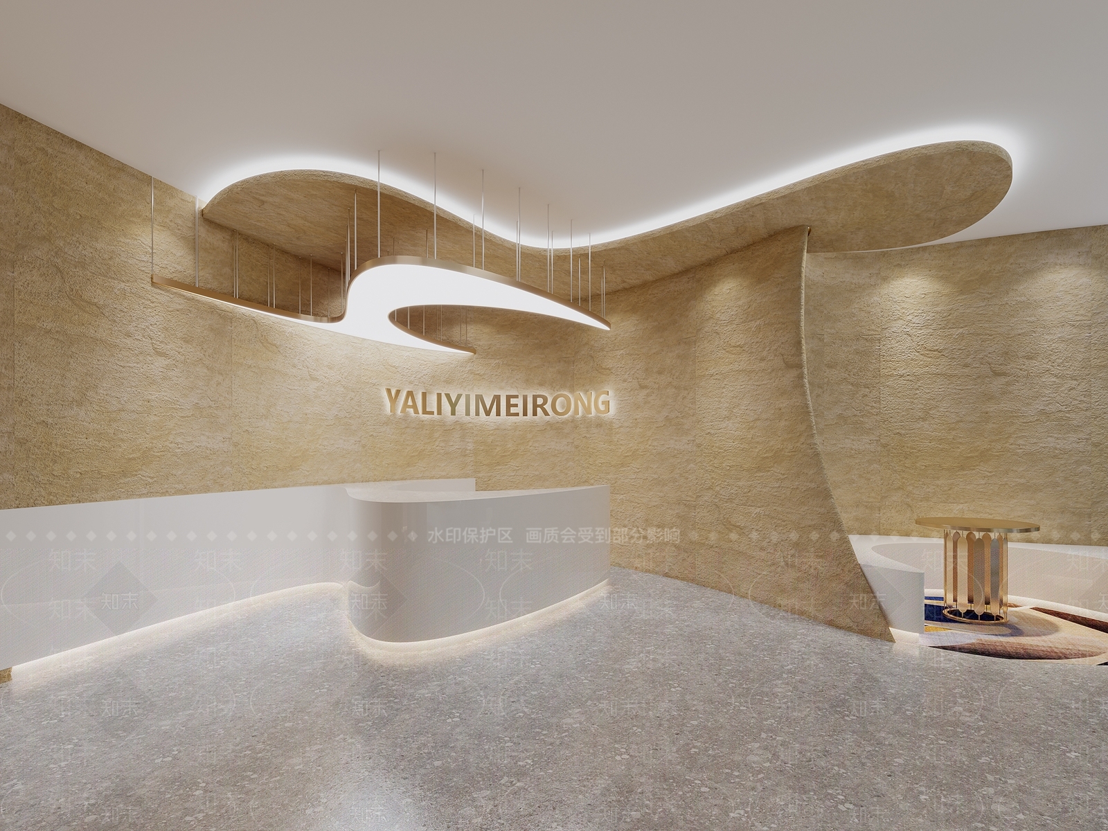 现代禅意美容院3D模型下载【ID:1167678054】