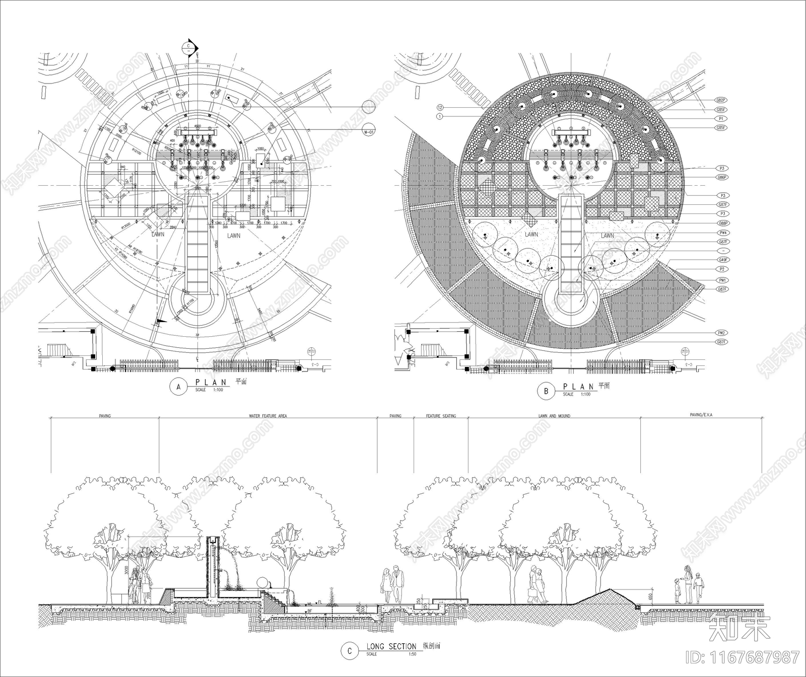 欧式小区景观施工图下载【ID:1167687987】