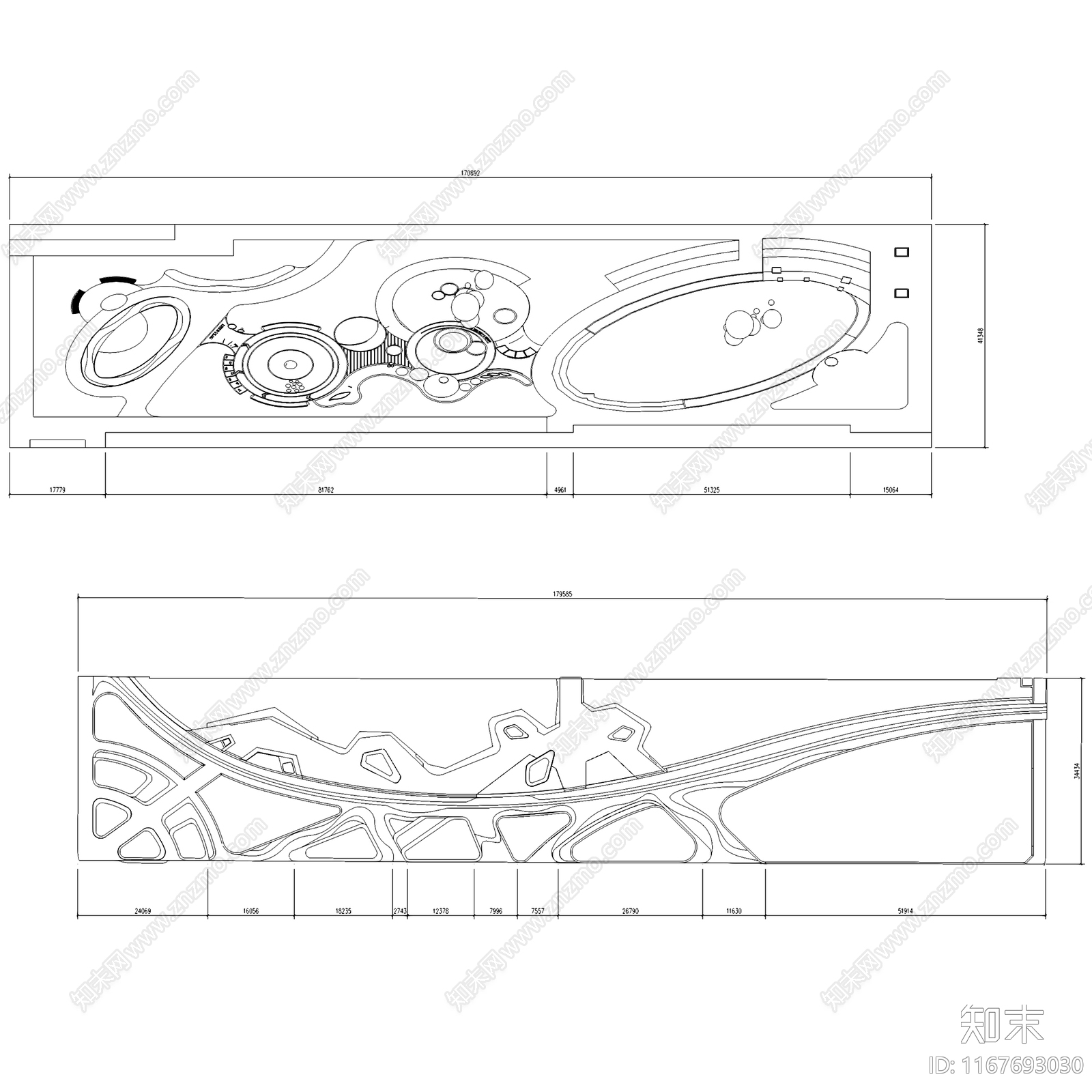 景观平面图cad施工图下载【ID:1167693030】