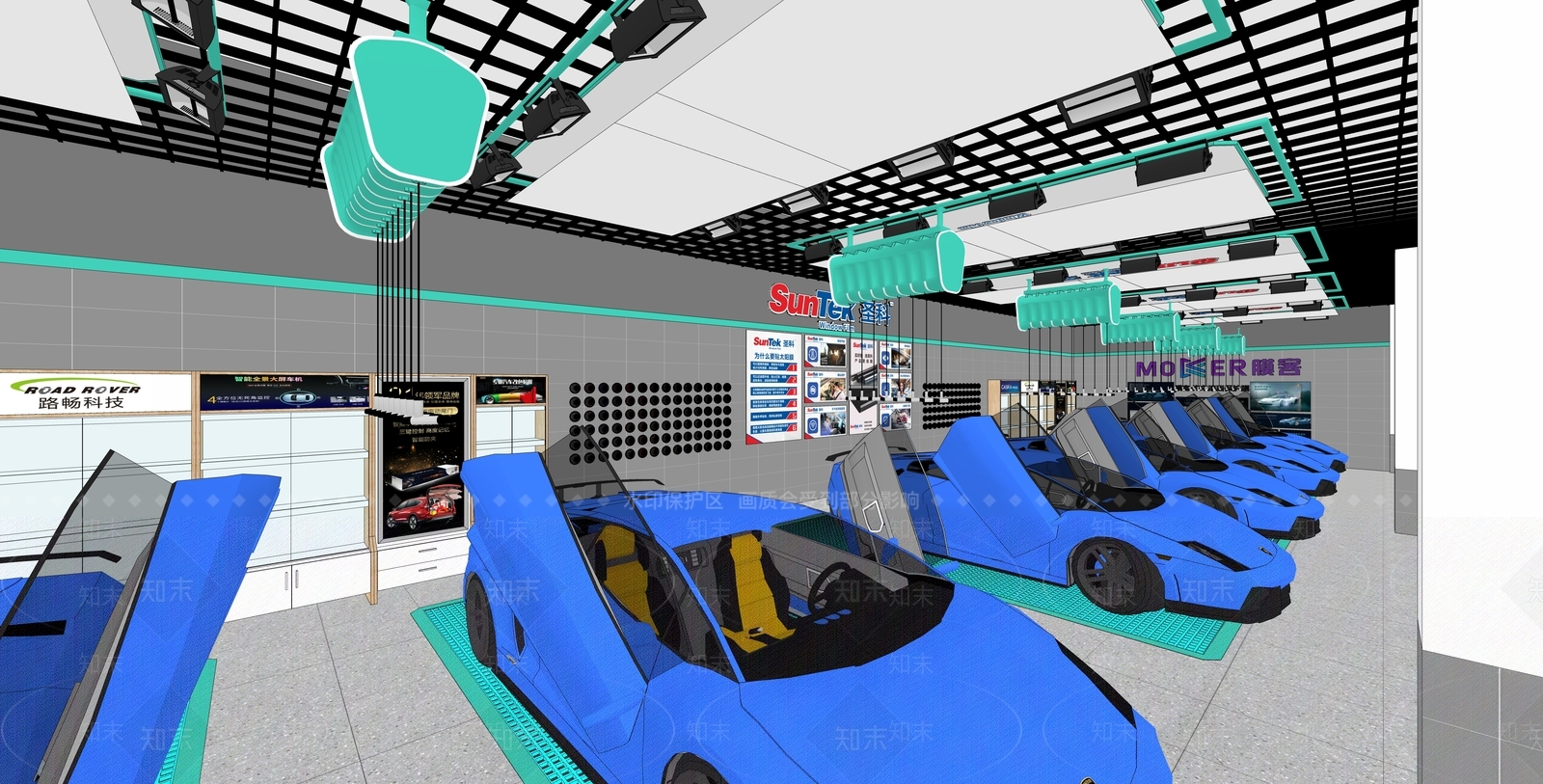 现代汽车4S店SU模型下载【ID:1167698715】