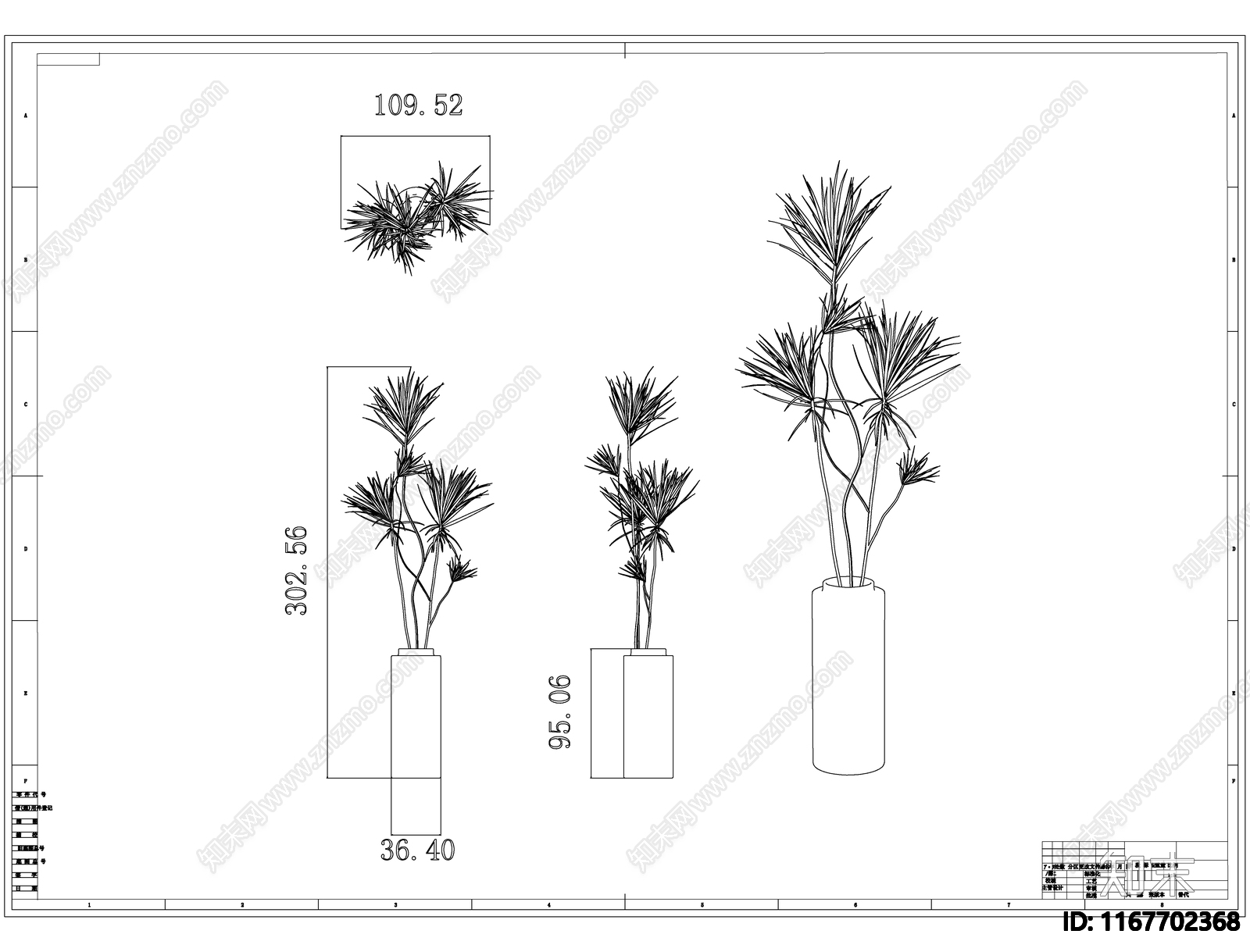 现代新中式树施工图下载【ID:1167702368】