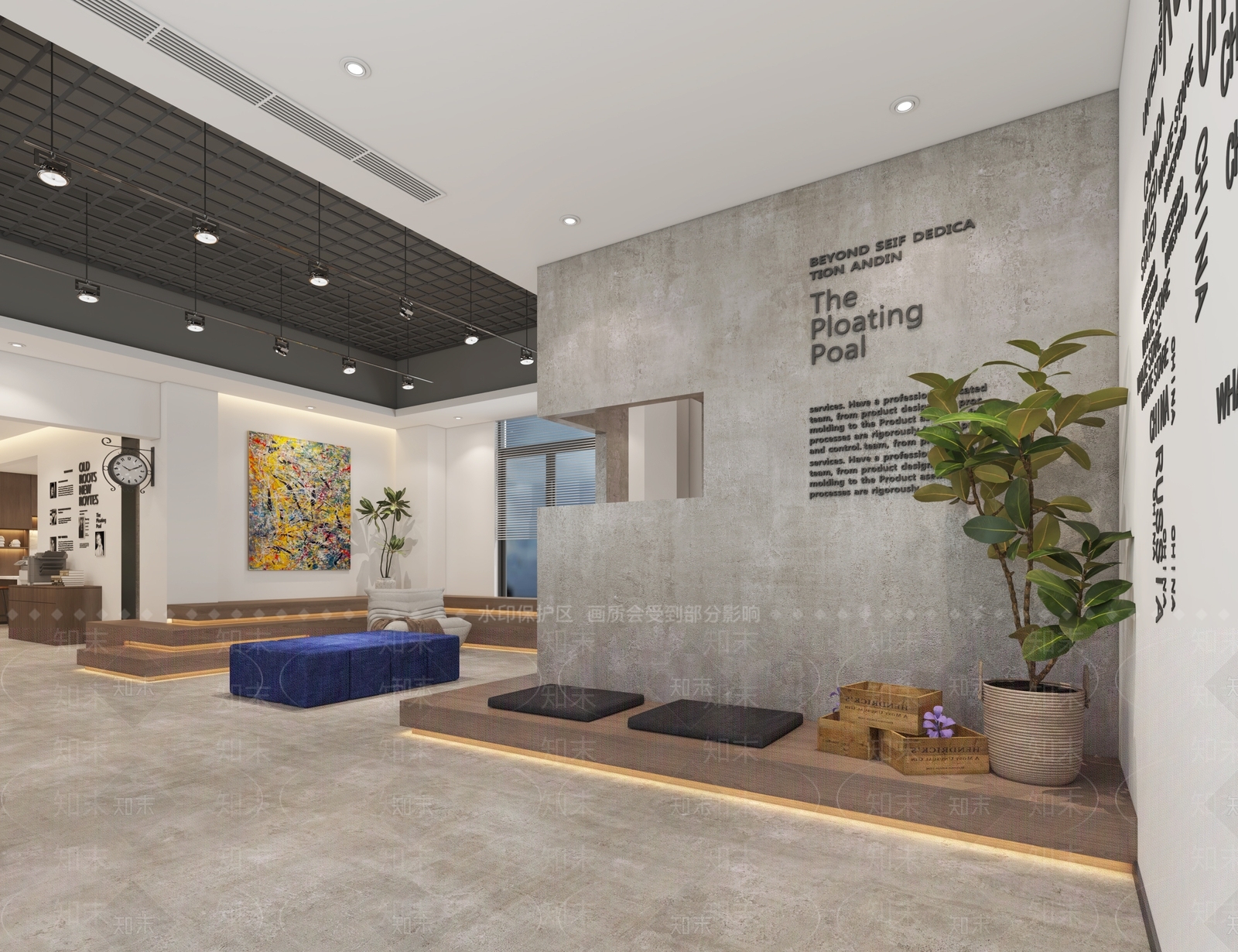 复古工业办公大厅3D模型下载【ID:1167716970】