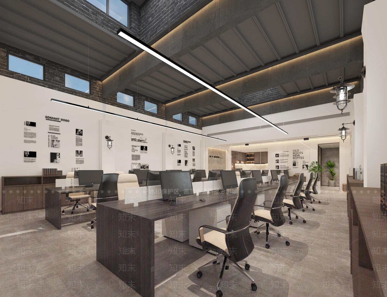 现代工业办公室3D模型下载【ID:1167719329】