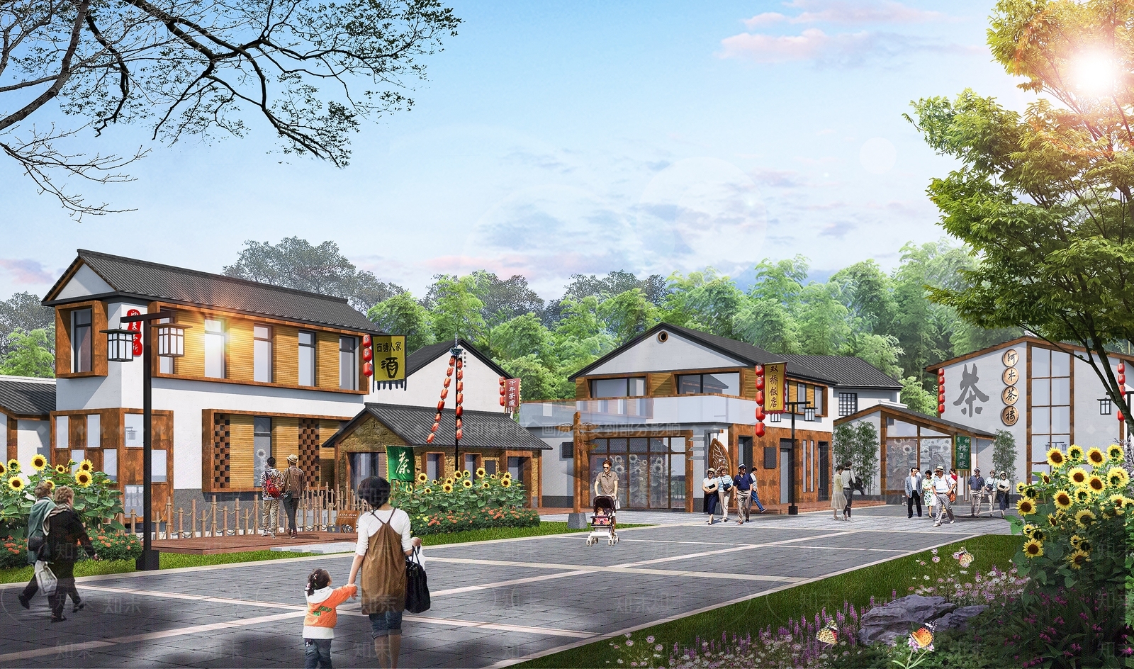 新中式乡村庭院SU模型下载【ID:1167723558】