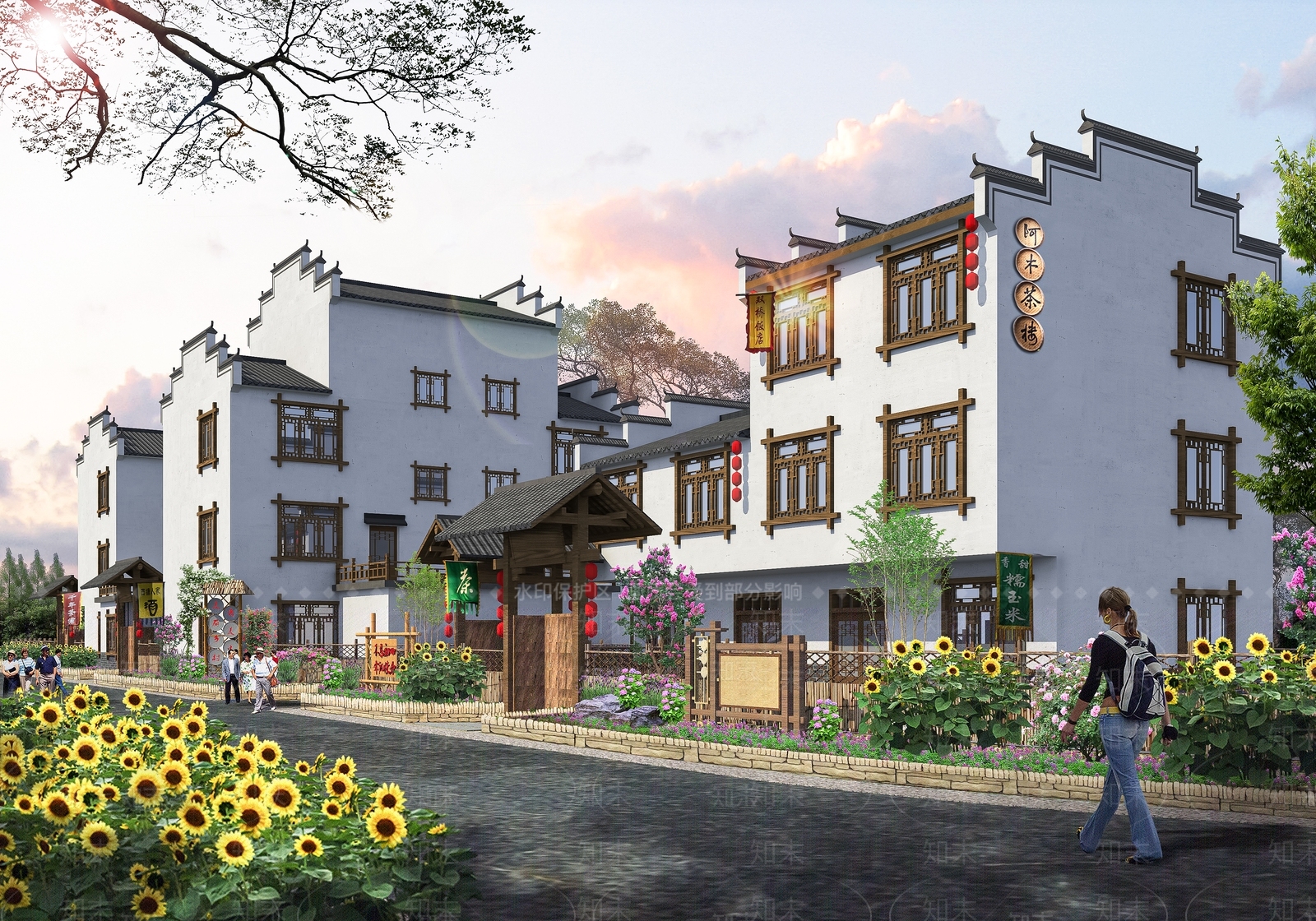 新中式乡村庭院SU模型下载【ID:1167724414】