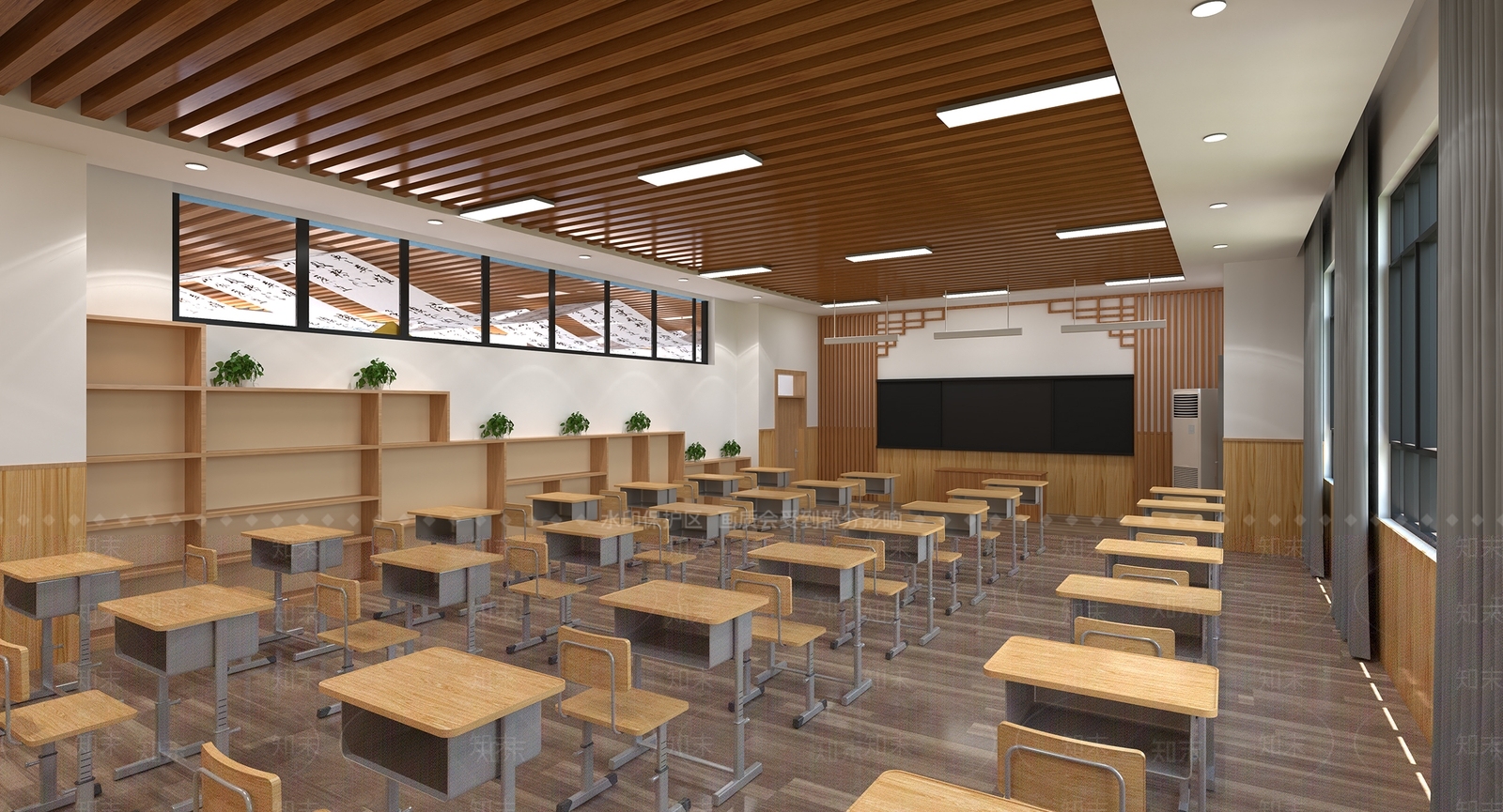 现代教室3D模型下载【ID:1167727939】