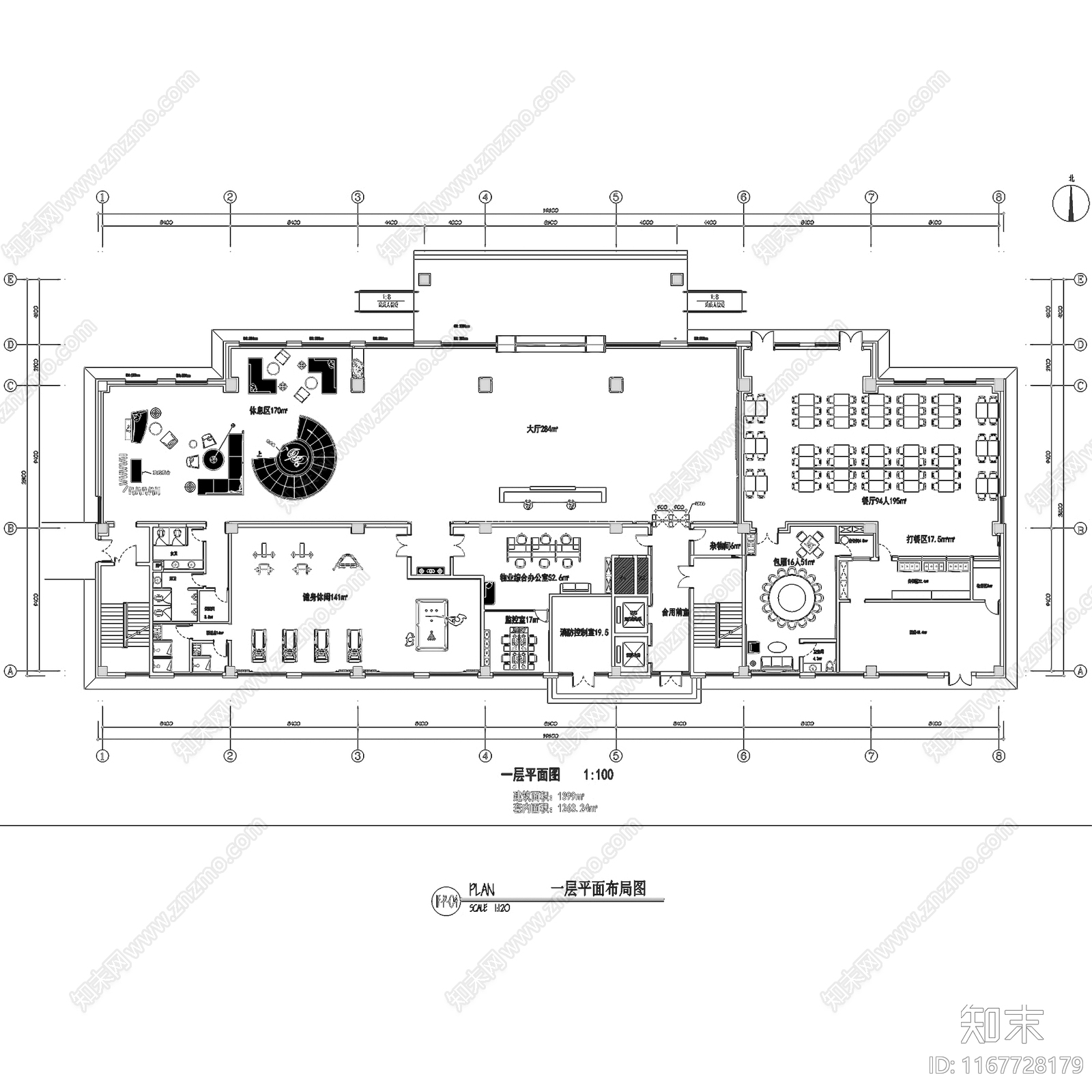 现代大厅施工图下载【ID:1167728179】