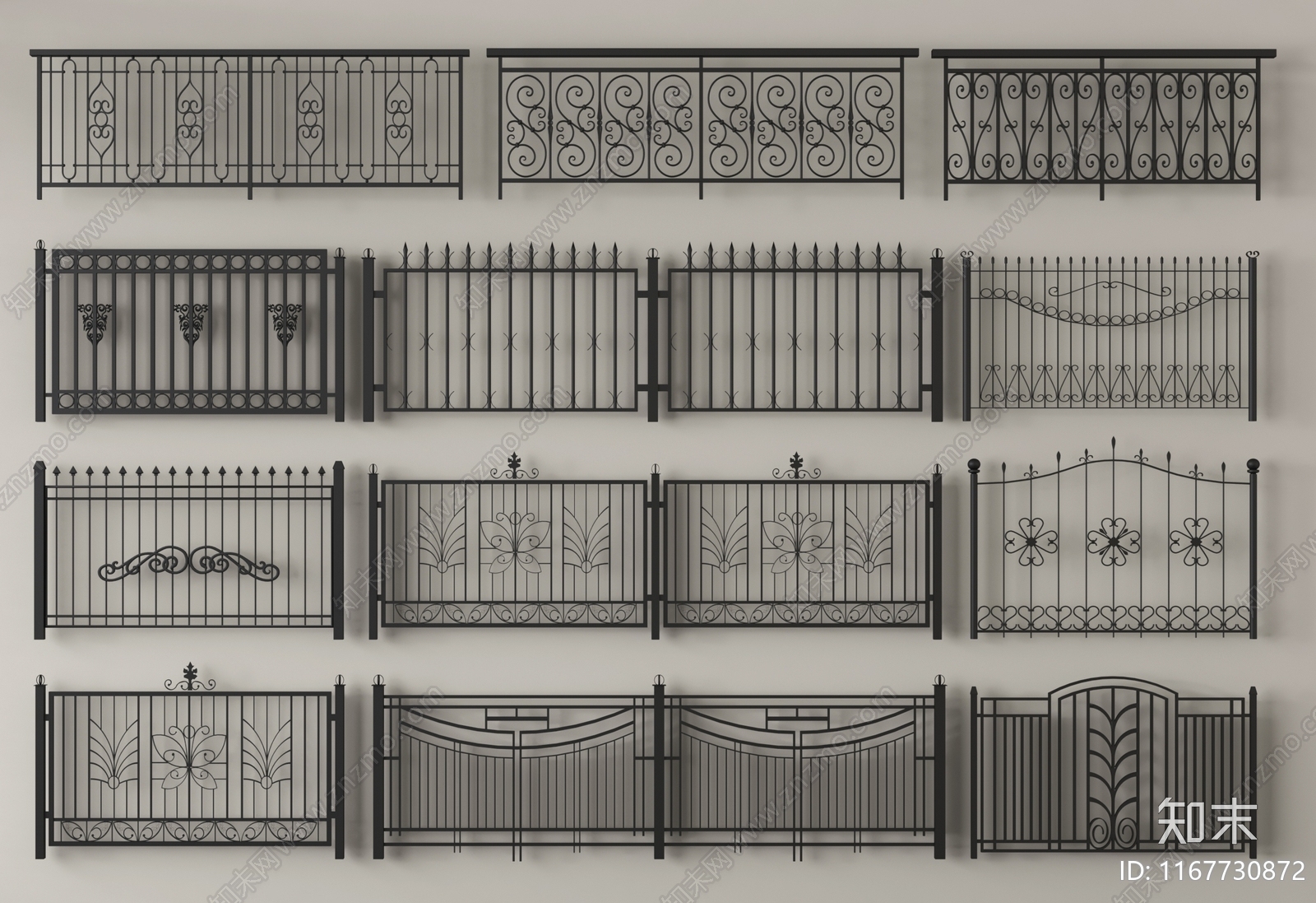 现代栅栏SU模型下载【ID:1167730872】