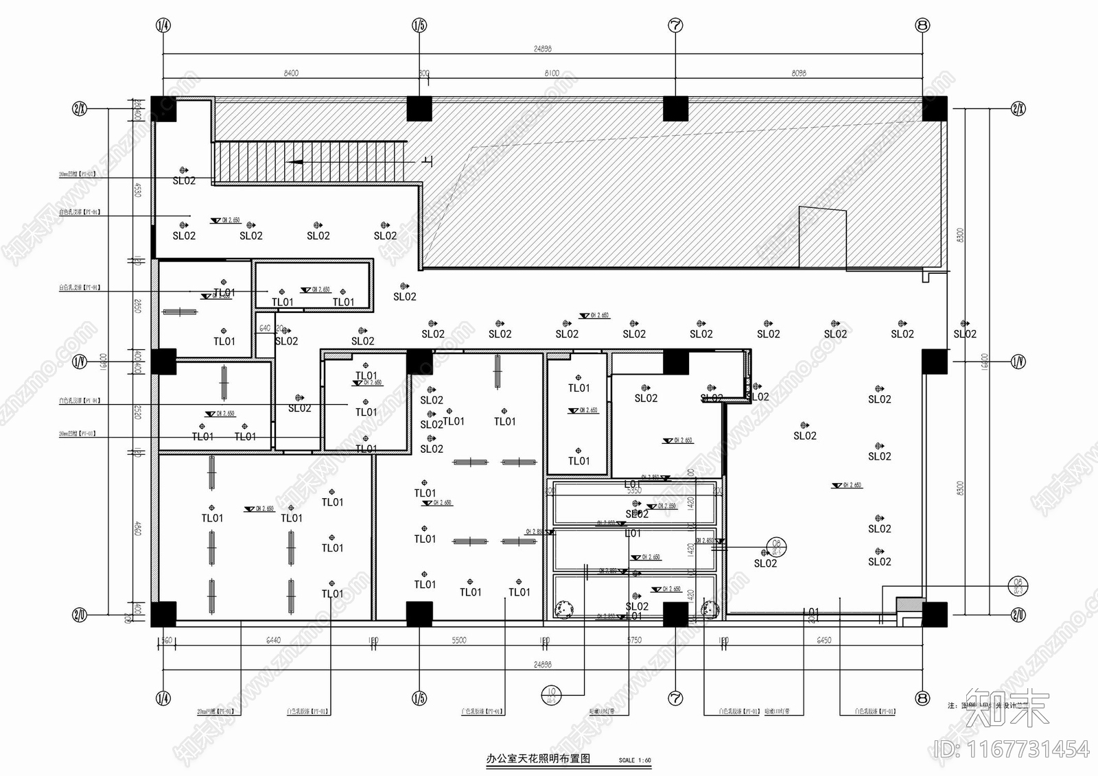 现代办公室cad施工图下载【ID:1167731454】