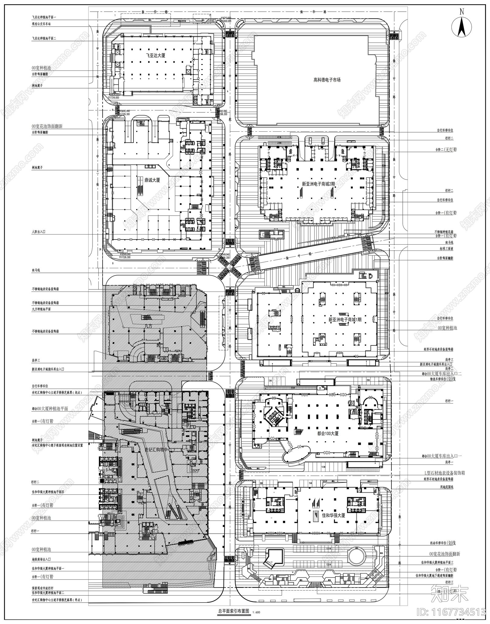 现代商业景观cad施工图下载【ID:1167734513】