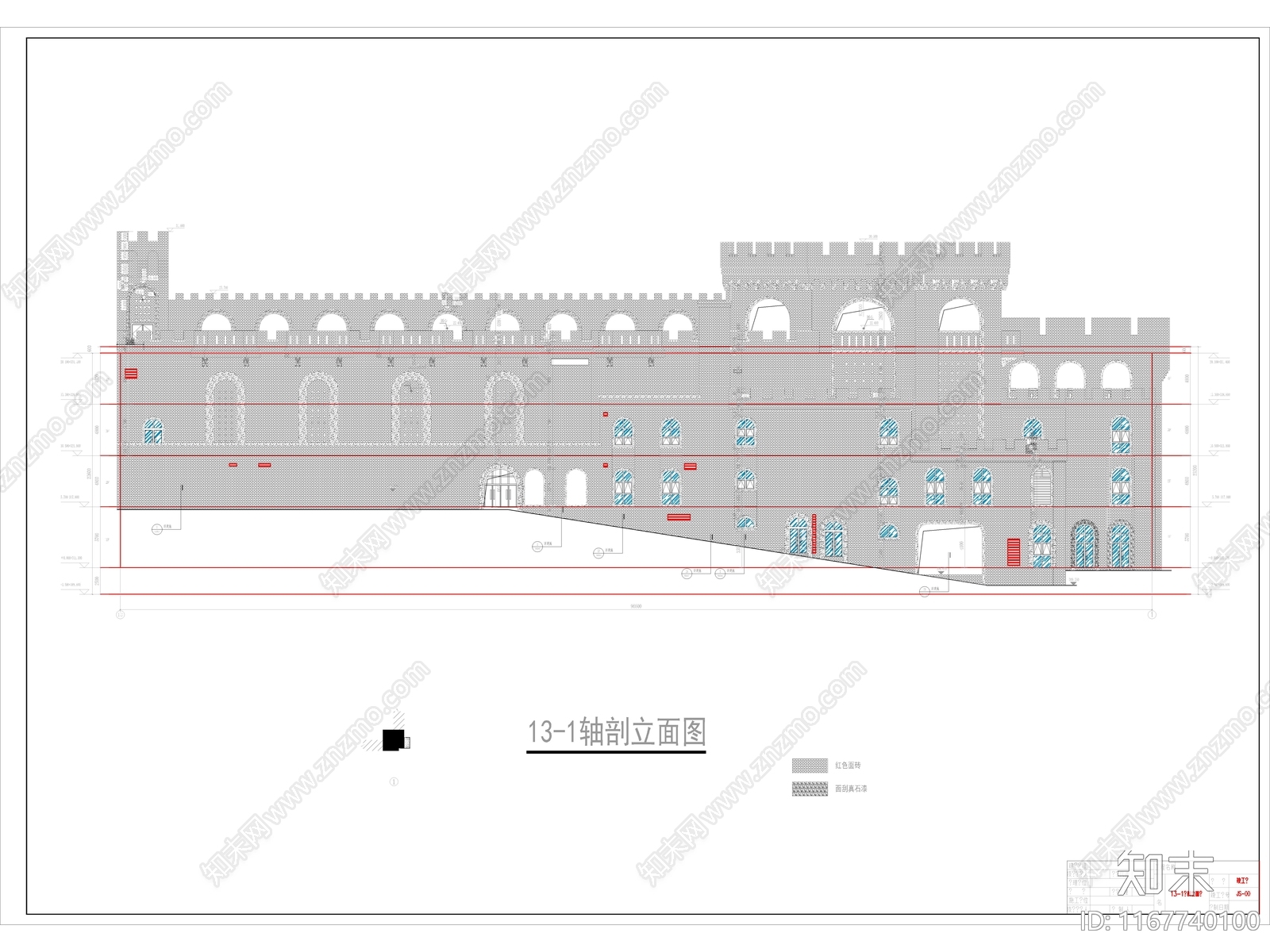 欧式古建施工图下载【ID:1167740100】