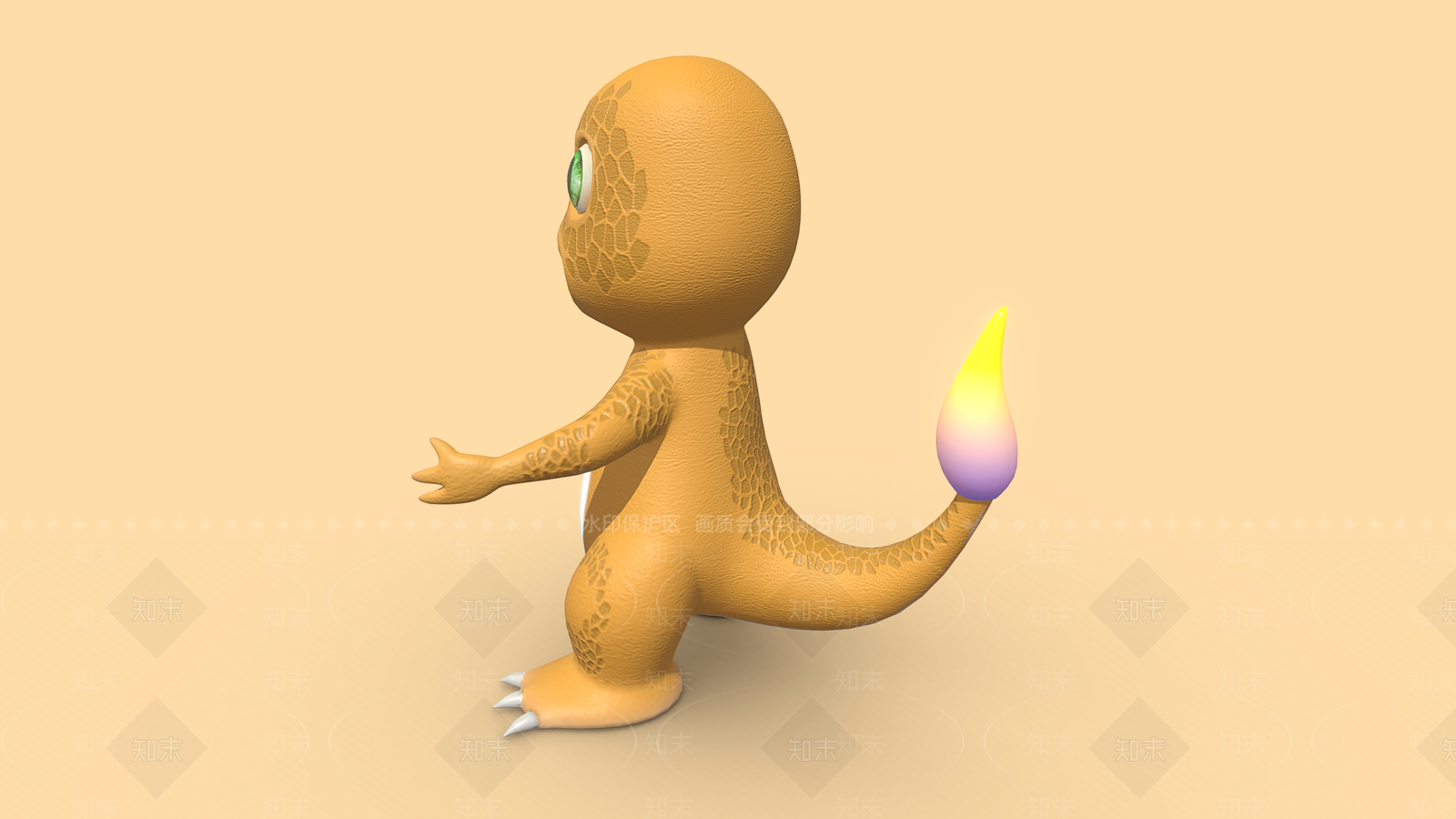 爬行类动物3D模型下载【ID:1167742563】