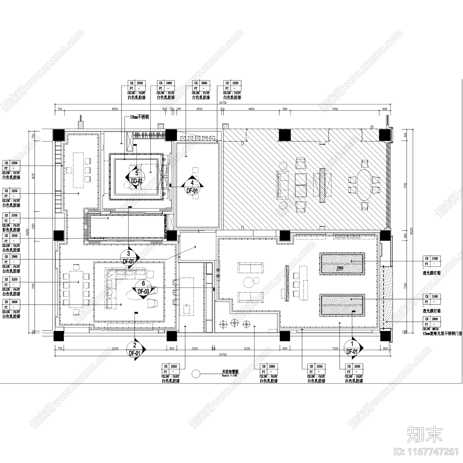 现代展厅cad施工图下载【ID:1167747261】