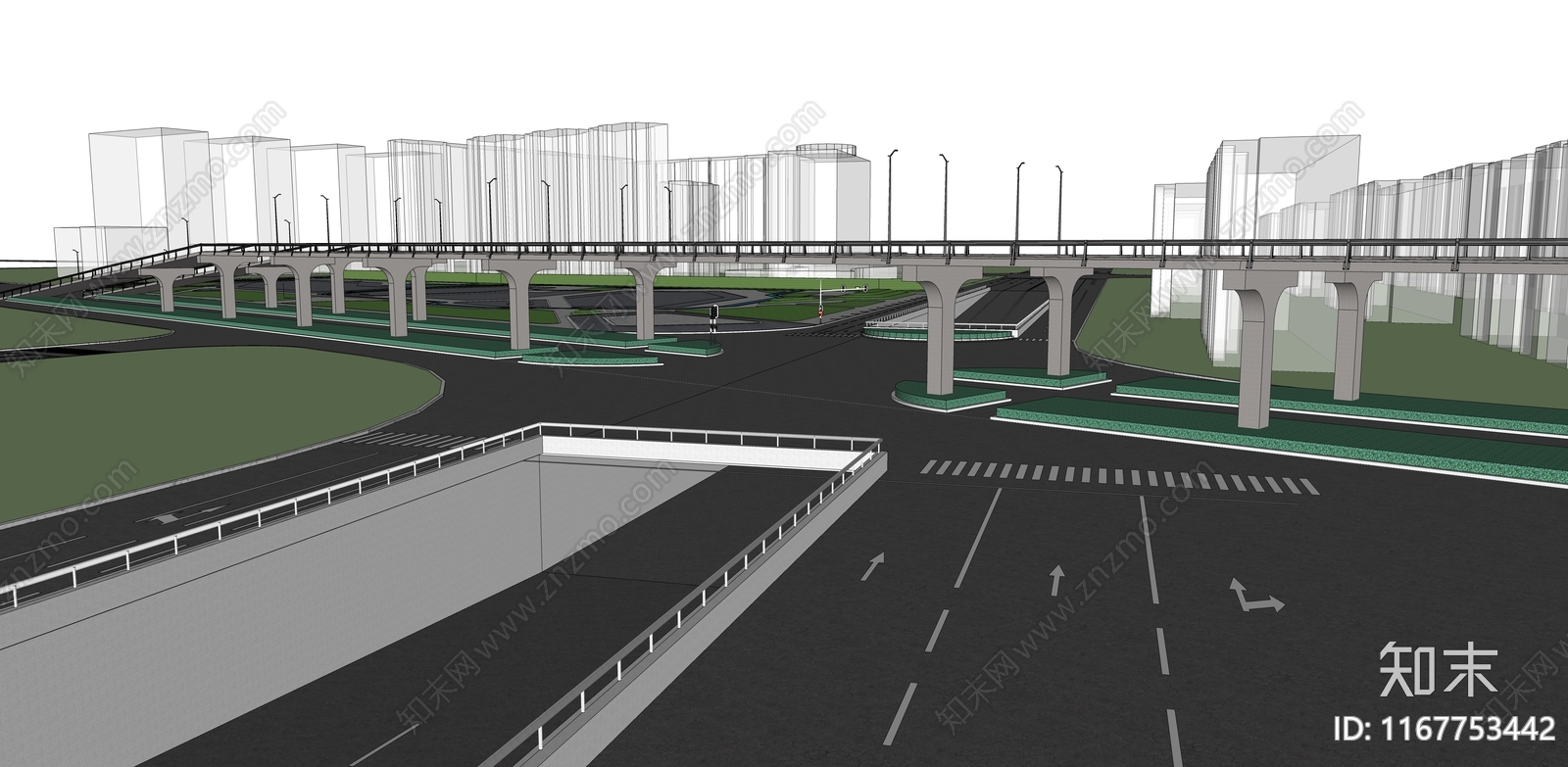 现代天桥SU模型下载【ID:1167753442】