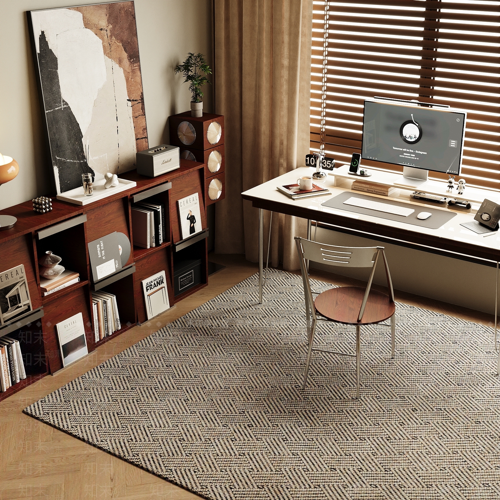 现代中古书房3D模型下载【ID:1167754948】