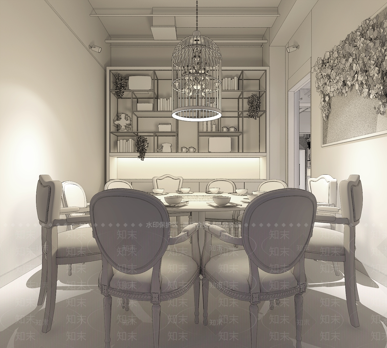 复古工业烧烤店3D模型下载【ID:1167759361】
