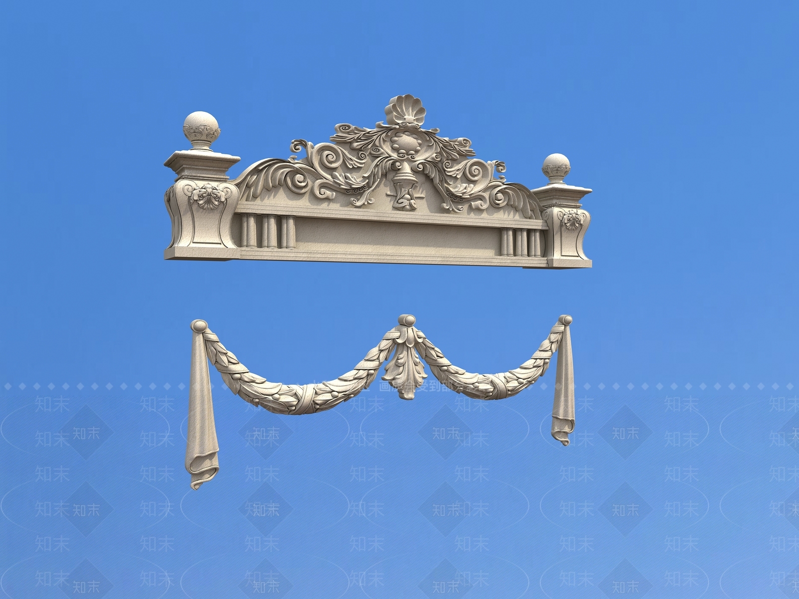 欧式雕花3D模型下载【ID:1167767739】