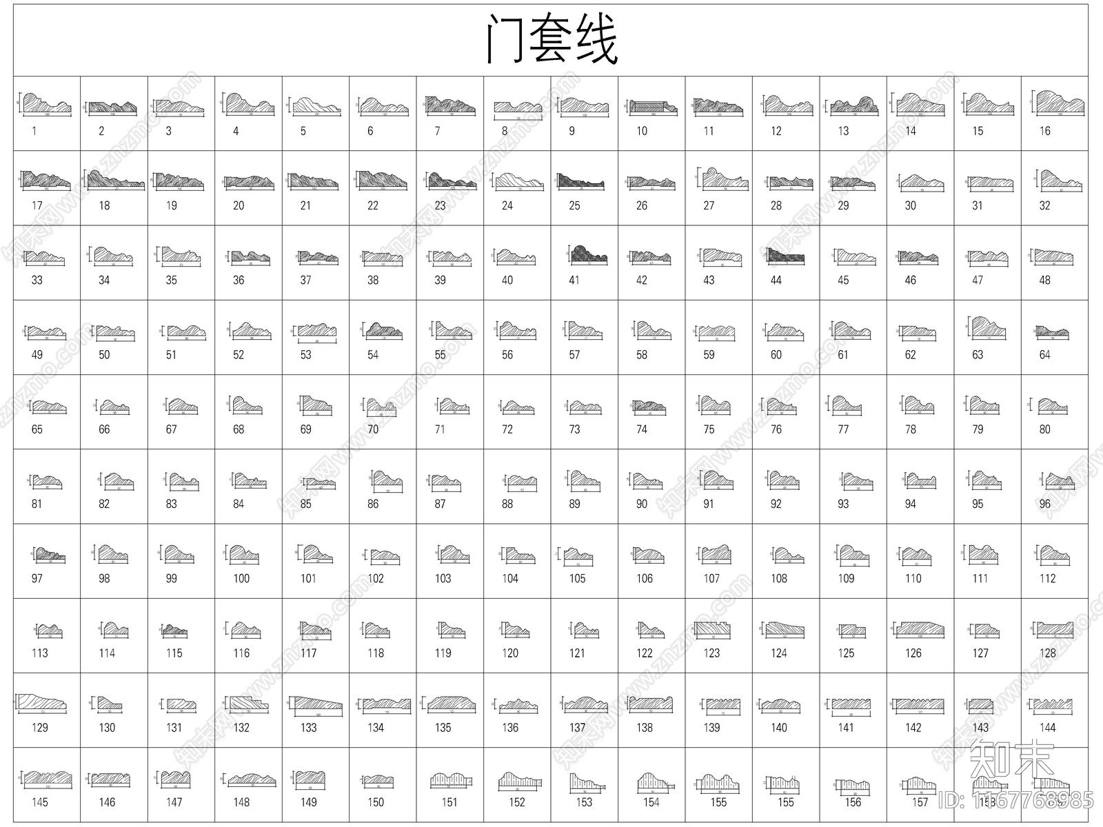 2024最新超全线条CAD图库施工图下载【ID:1167768985】