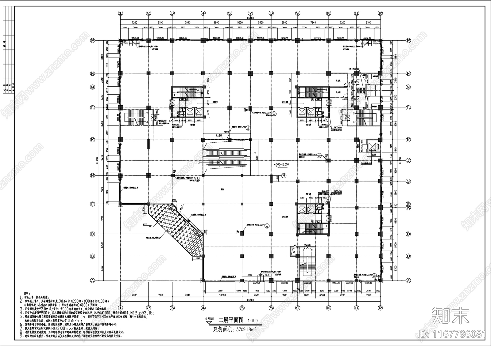 现代农贸市场建筑施工图下载【ID:1167786081】