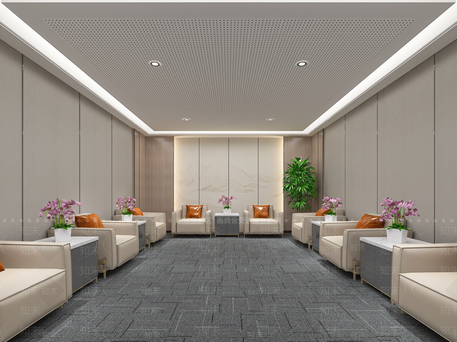 新中式接待室3D模型下载【ID:1167790446】
