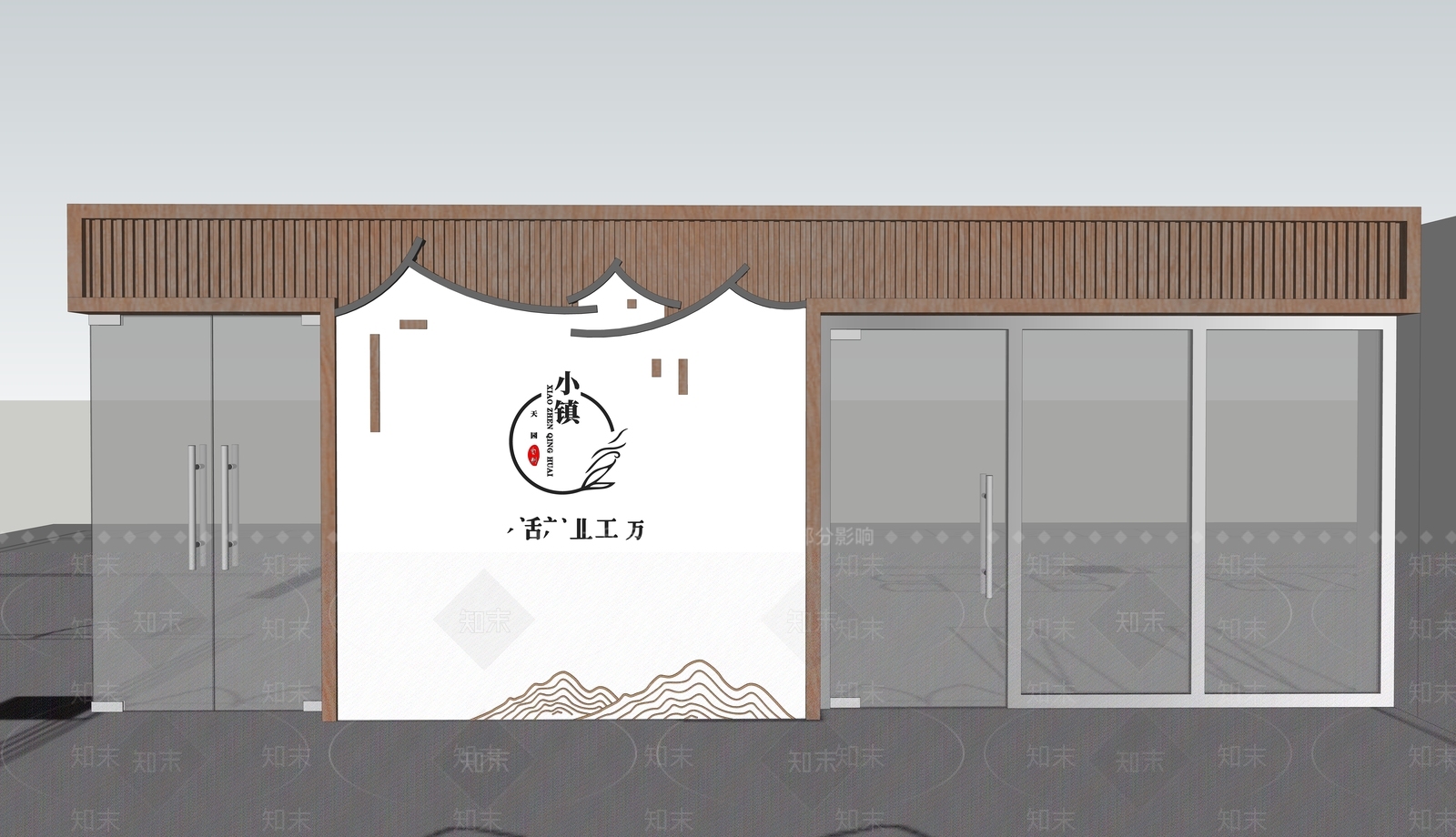现代新中式其他公共空间SU模型下载【ID:1167791827】