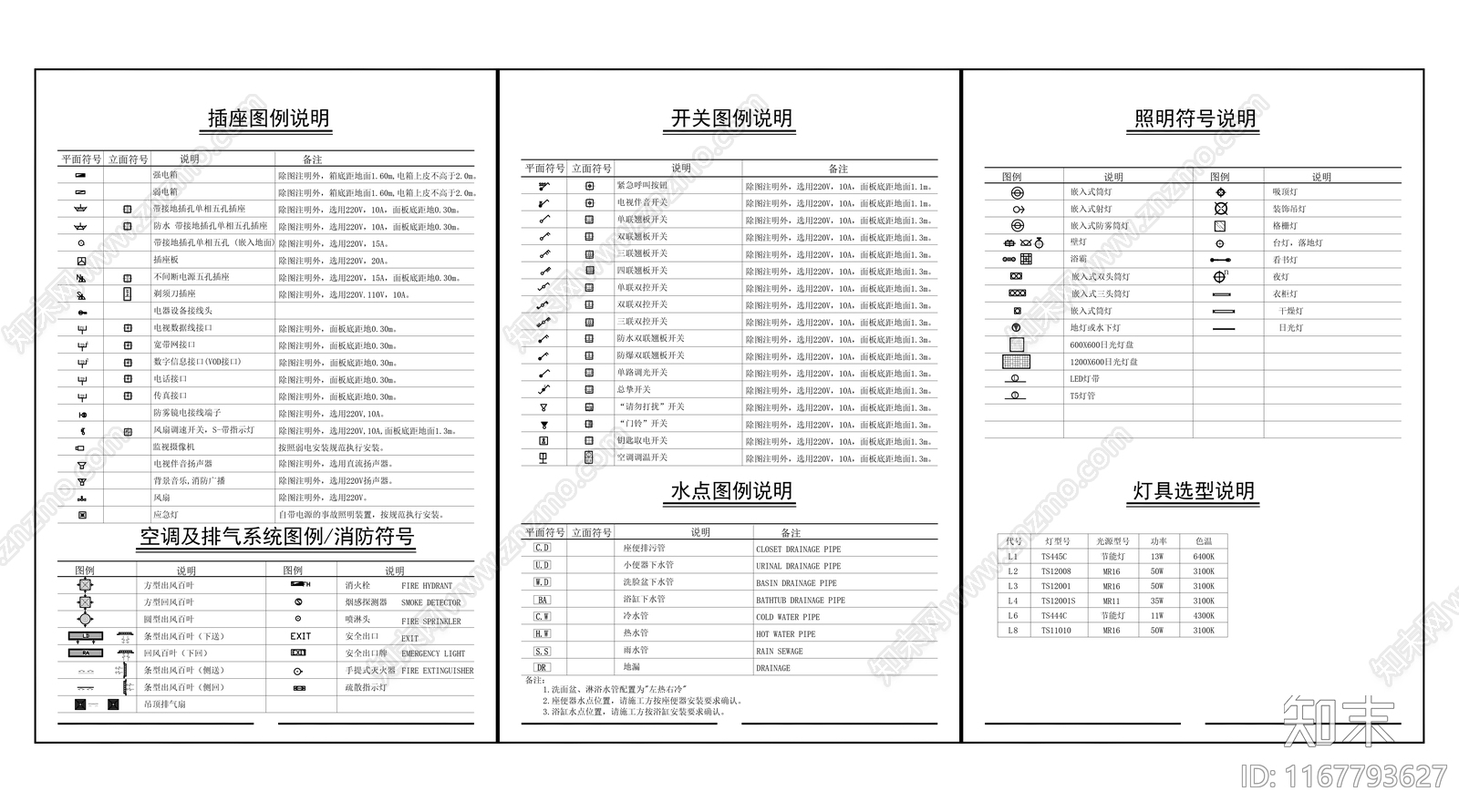 现代图例cad施工图下载【ID:1167793627】