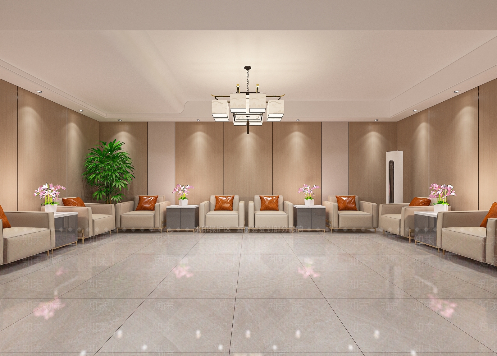 新中式接待室3D模型下载【ID:1167794032】