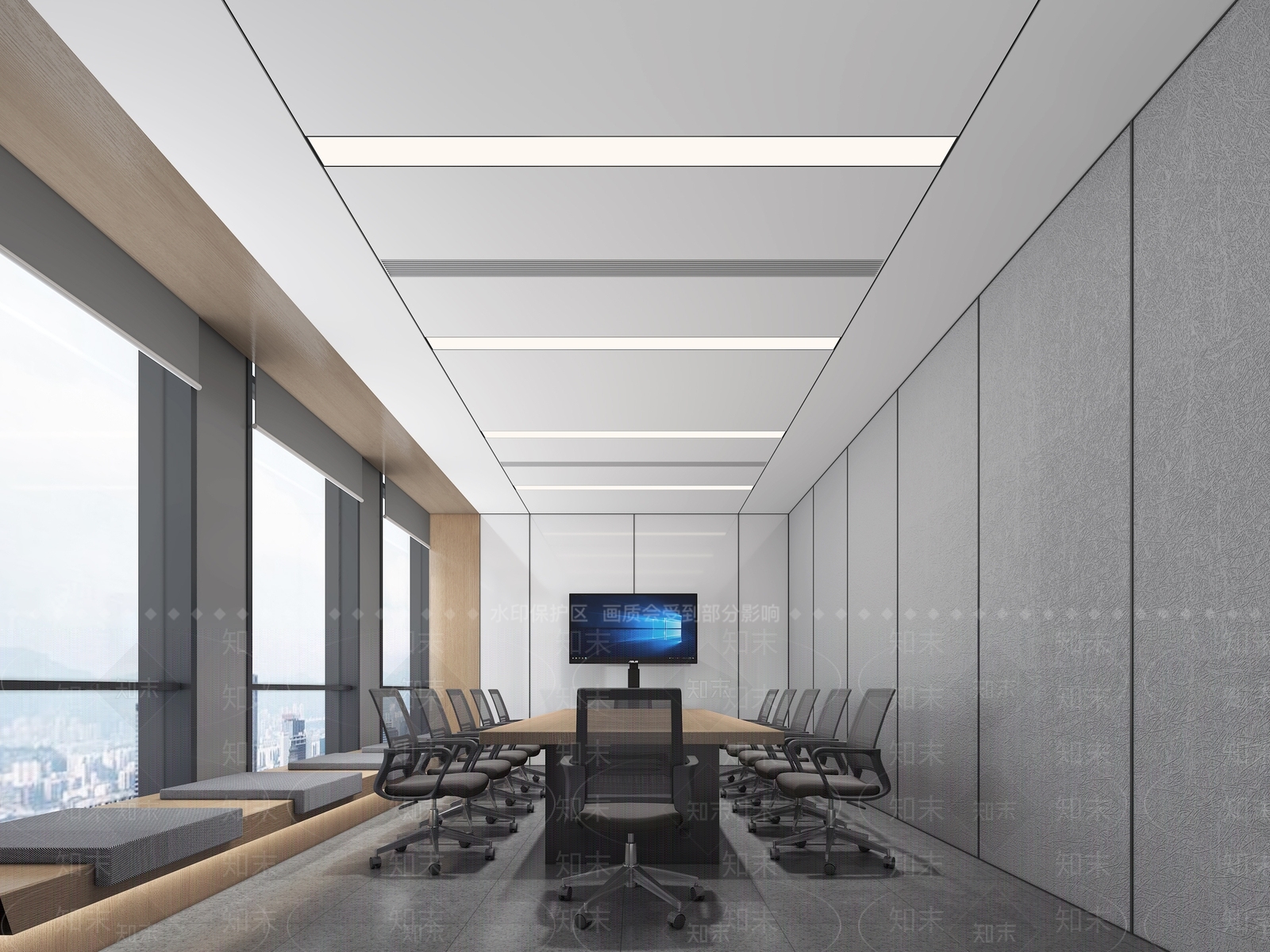 现代会议室3D模型下载【ID:1167796616】