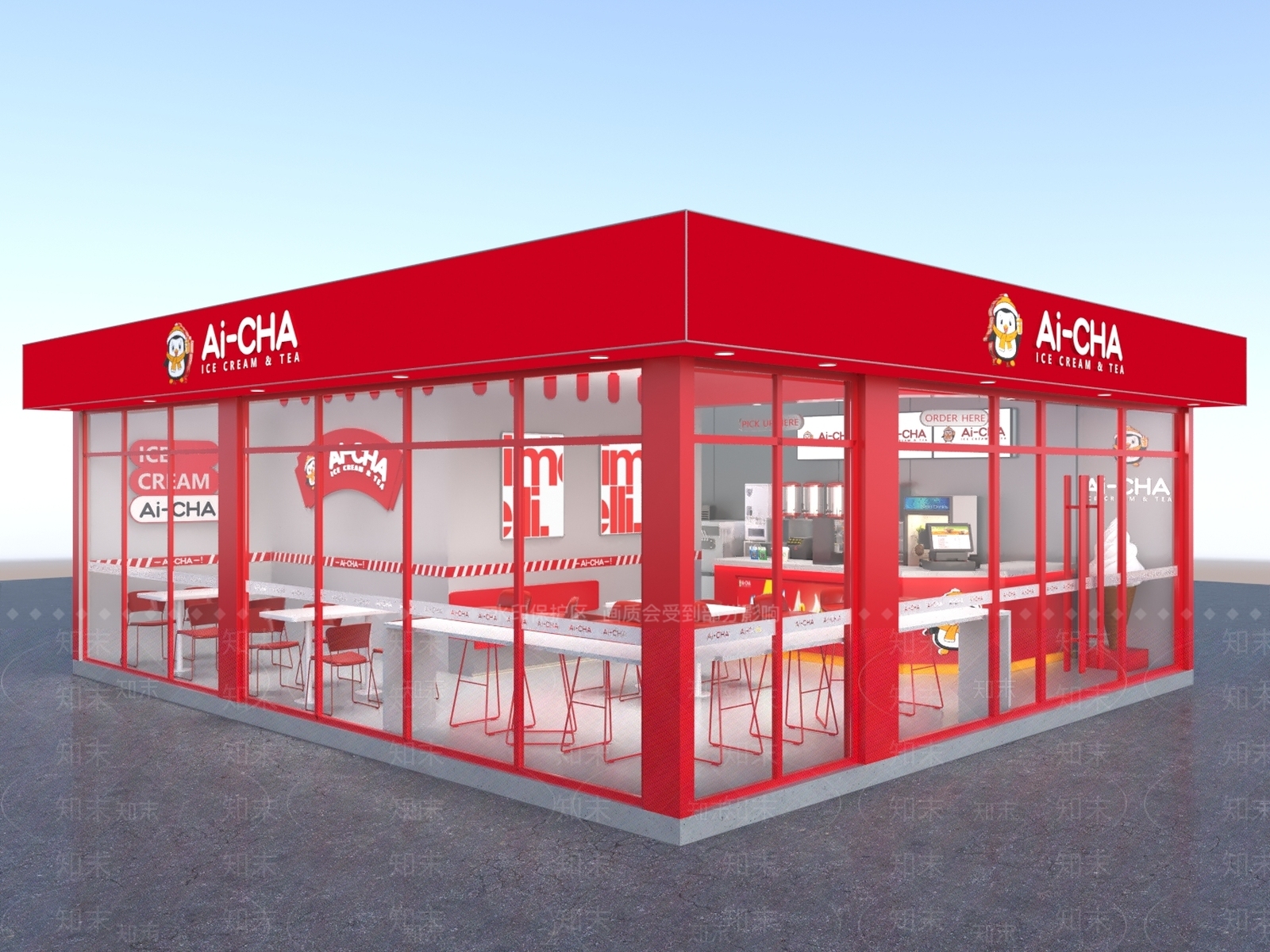 现代奶茶店3D模型下载【ID:1167803300】