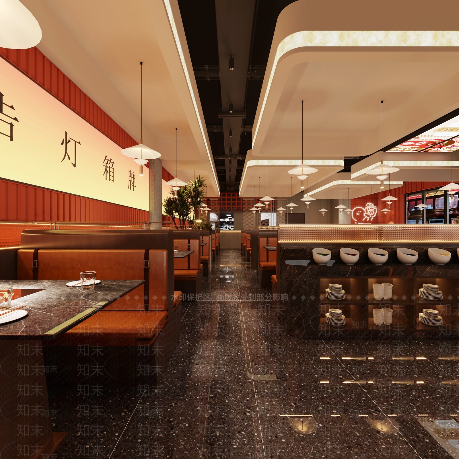 现代工业火锅店3D模型下载【ID:1167804240】