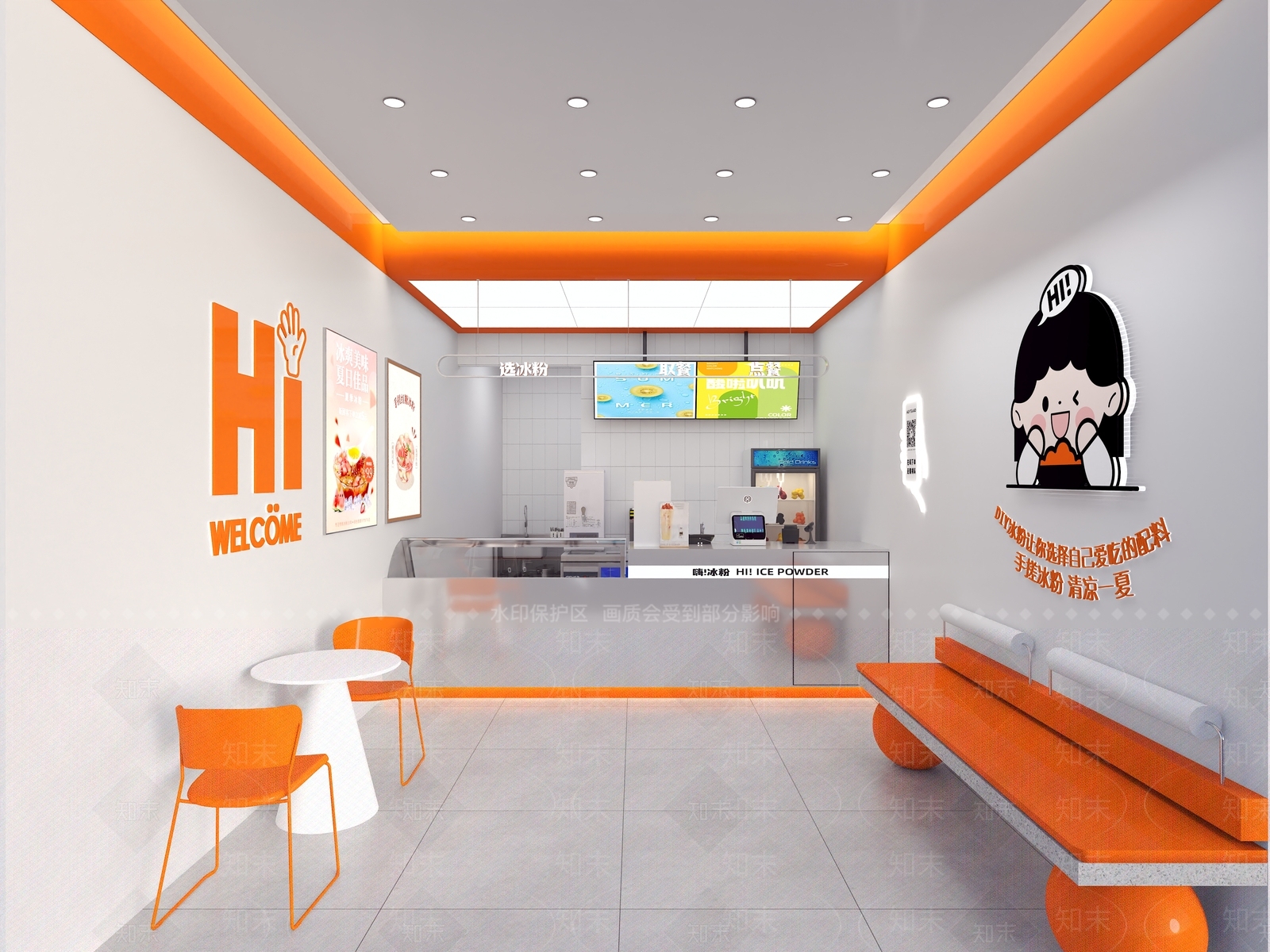现代甜品面包店3D模型下载【ID:1167809418】