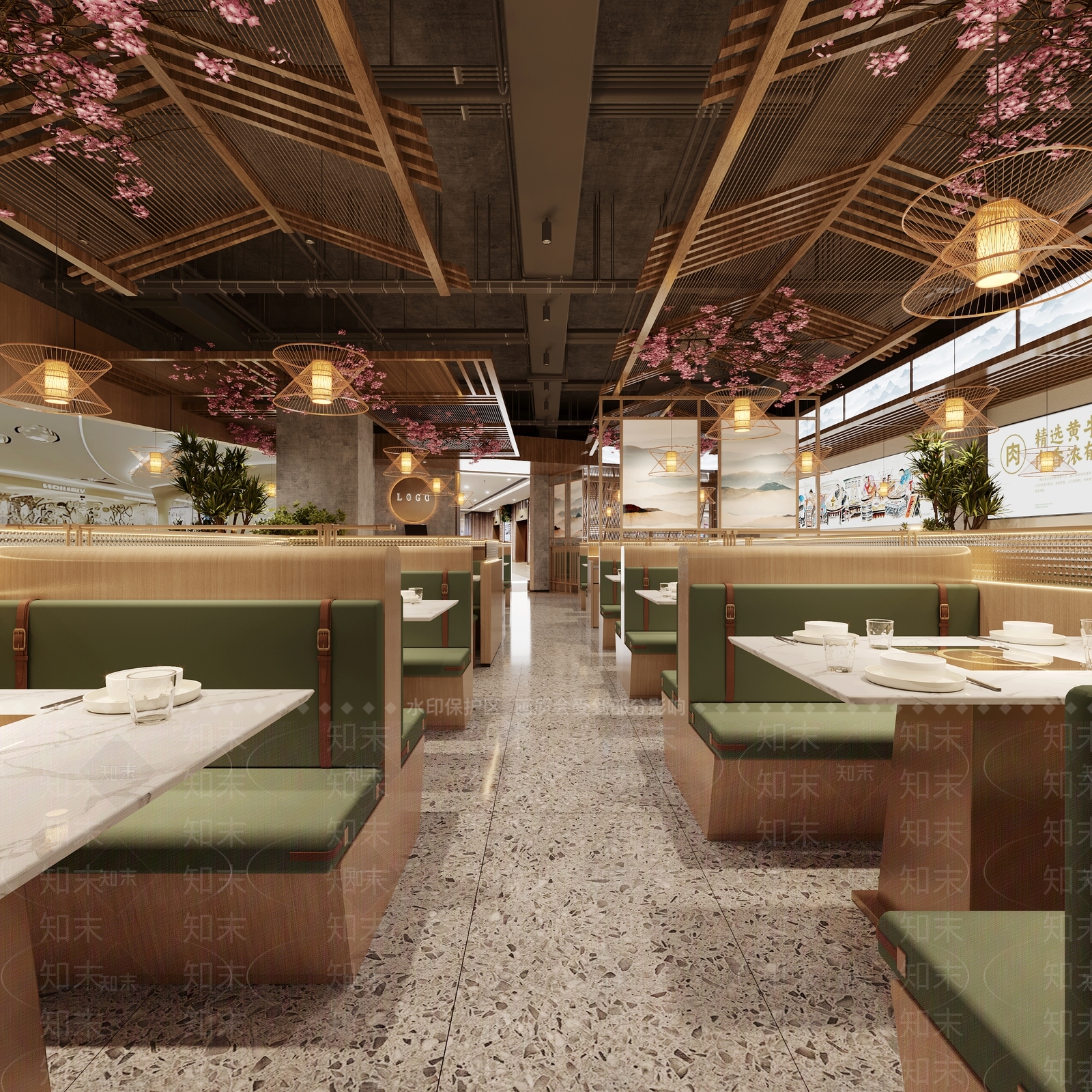 新中式火锅店3D模型下载【ID:1167810002】